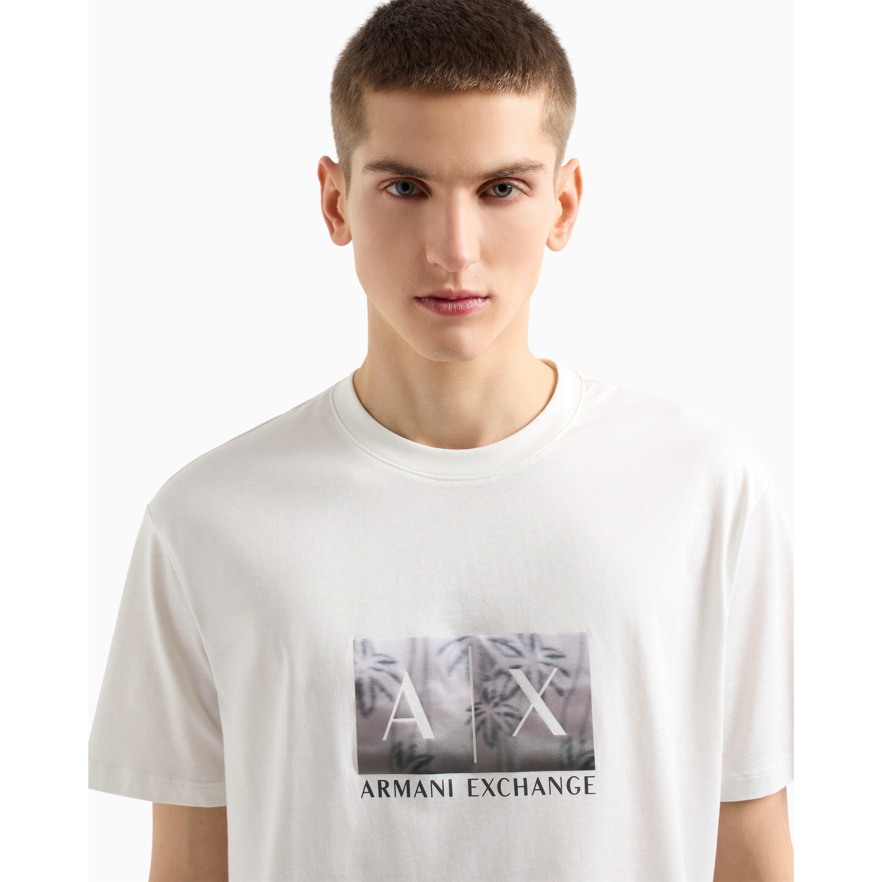 Off White U0009 - Armani Exchange - Men's Regular Fit T-Shirt - 4