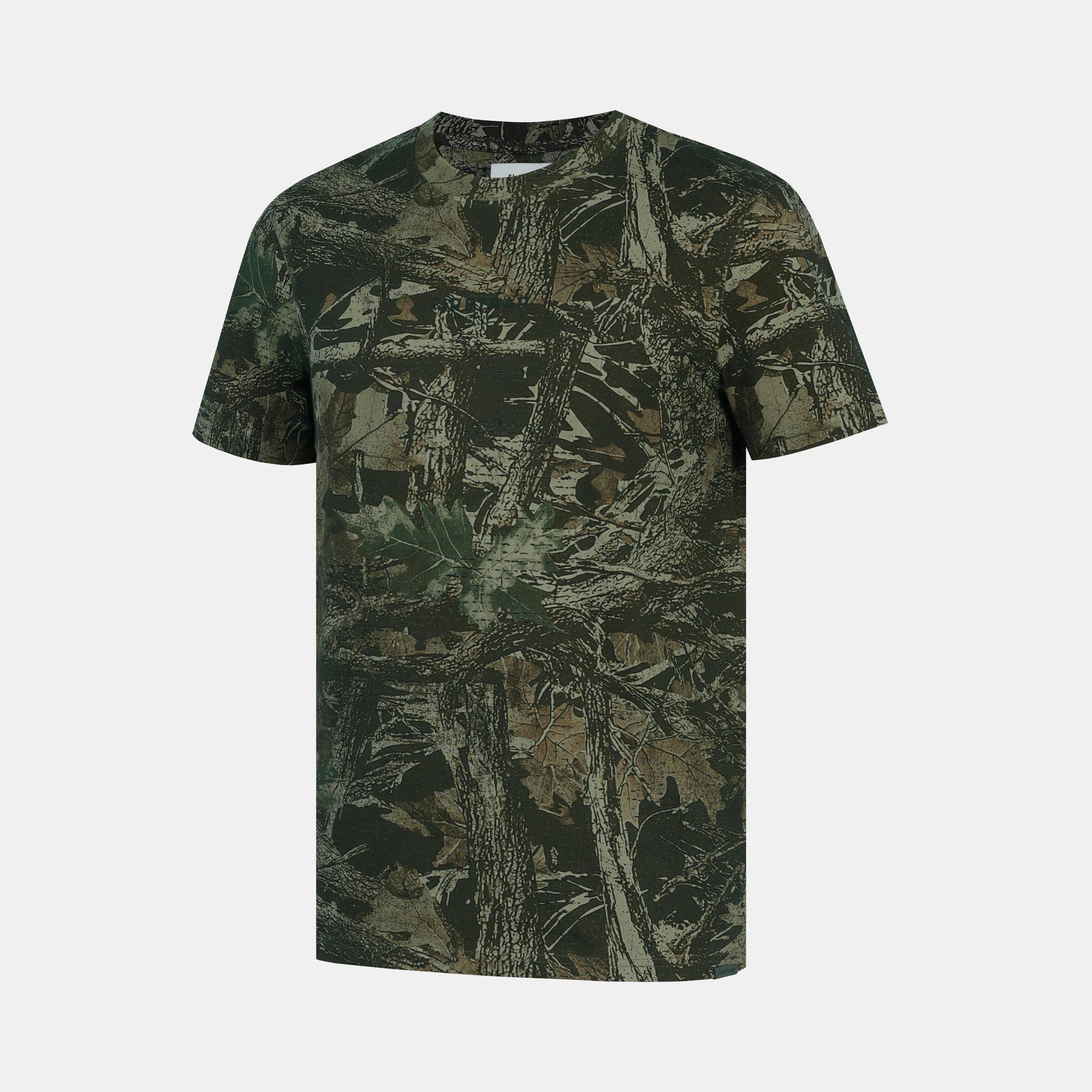 Khaki Camouflage - Firetrap - Men's Cotton Short Sleeve Crew Neck T-Shirt - 2