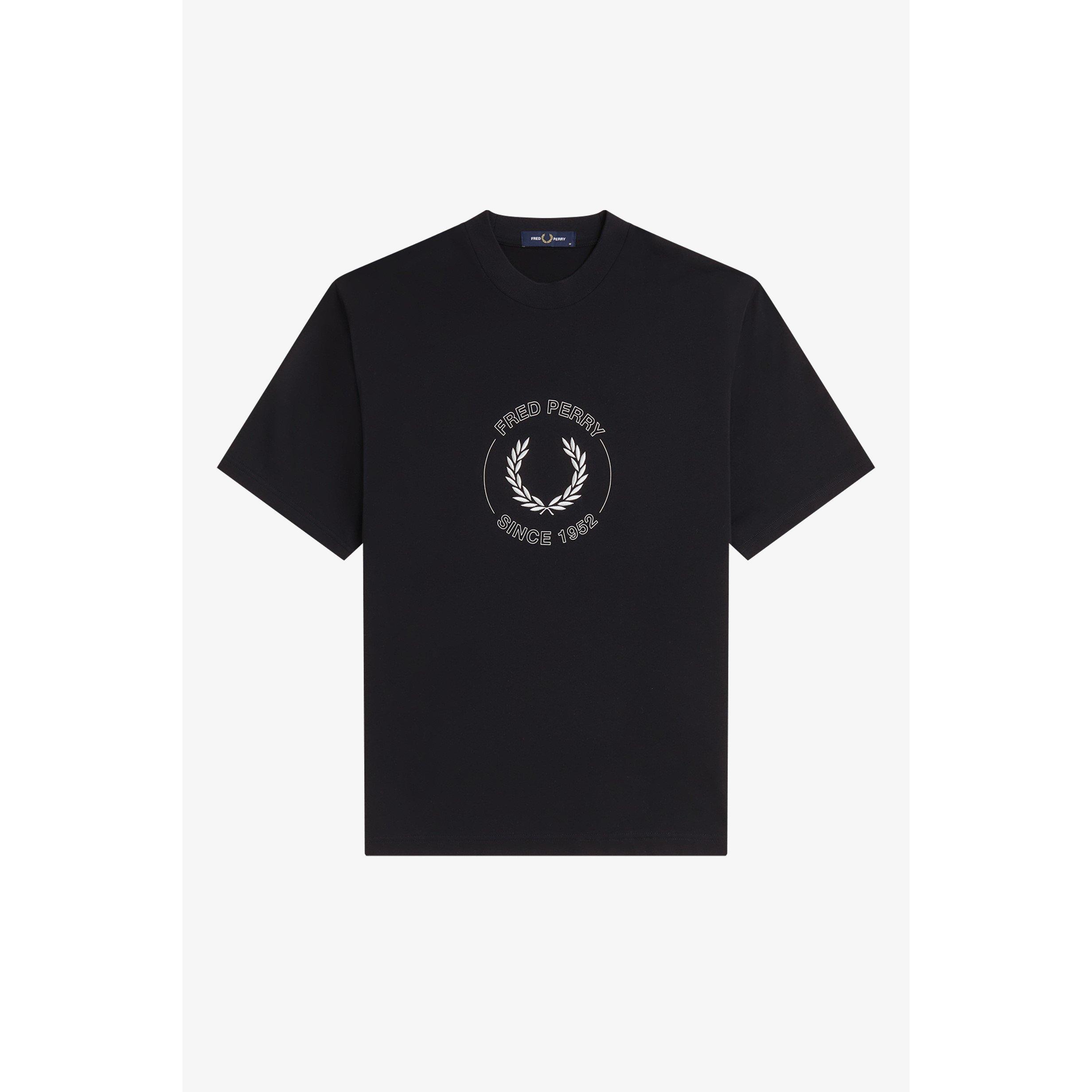 Fred Perry Men's T-Shirt - Black 102 - 2XL