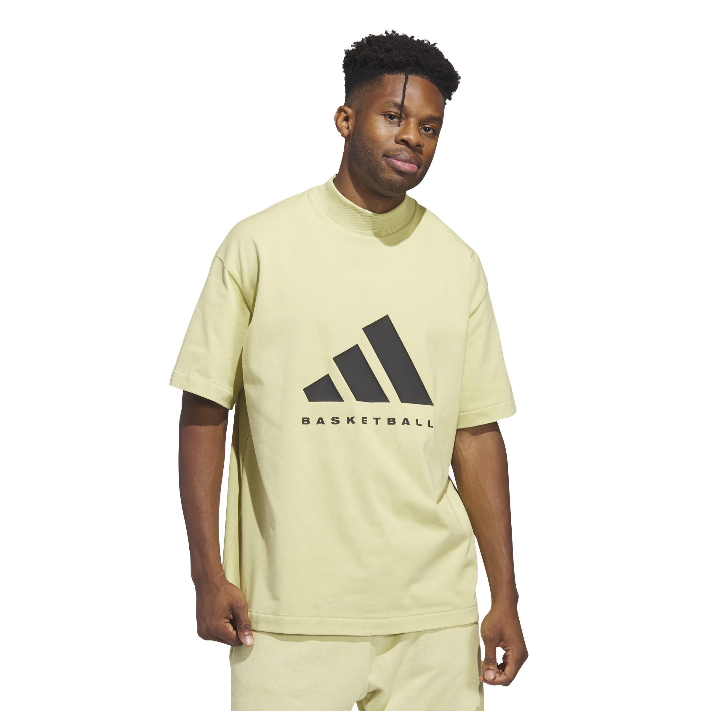 Jaune - adidas - Basketball T-Shirt Mens - 3