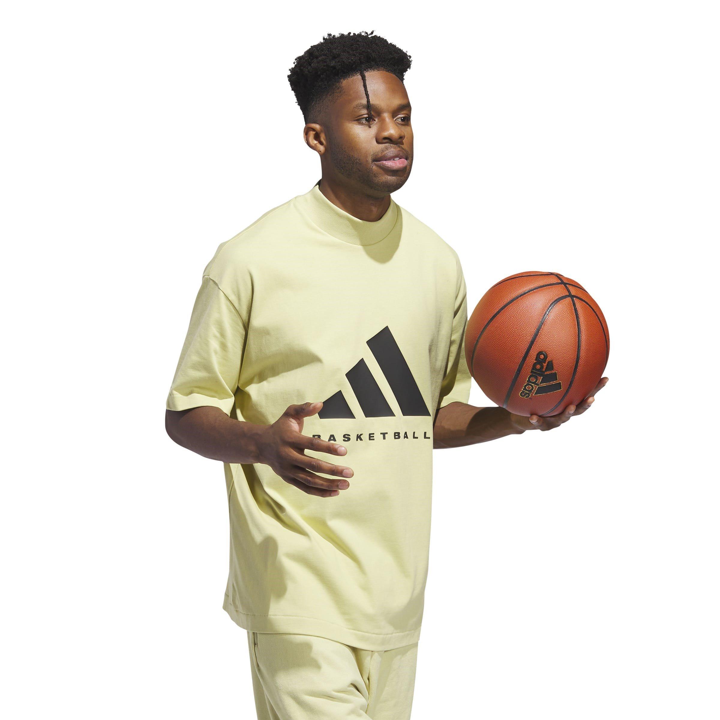 Jaune - adidas - Basketball T-Shirt Mens - 5