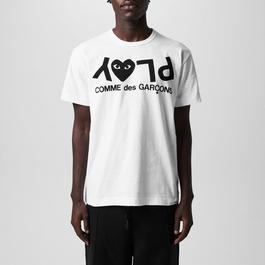 Comme des Garcons PLAY Logo Print T Shirt