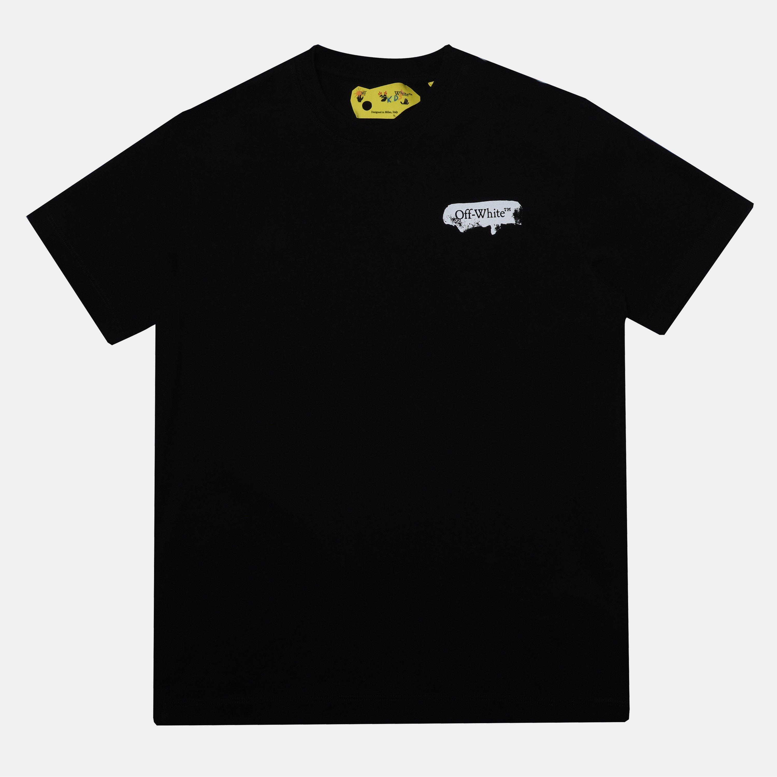 Sort Hvid - Off White - Off Paint Tee Jn99 - 1