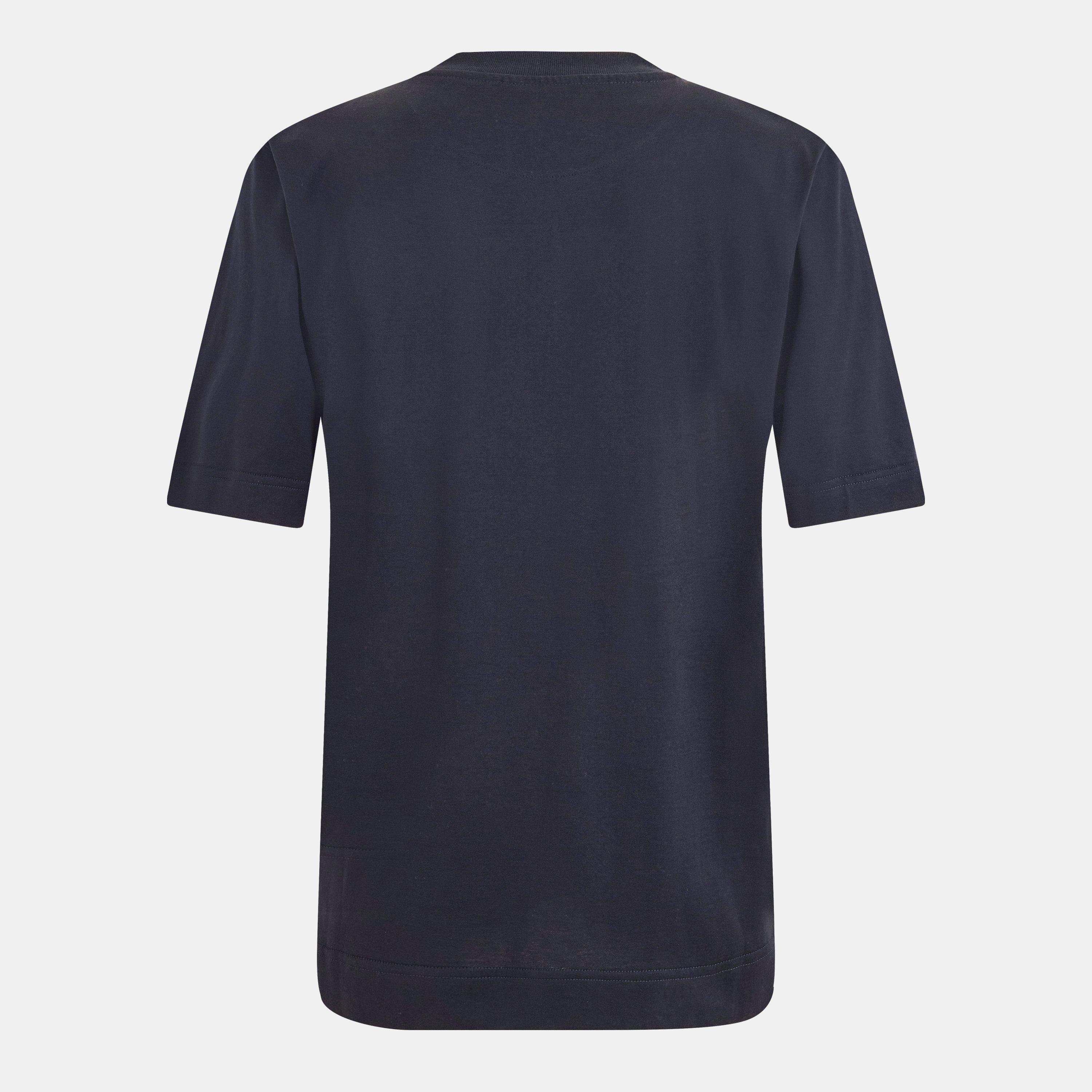 Navy - Fendi - Men's Regular Fit T-Shirt - 2