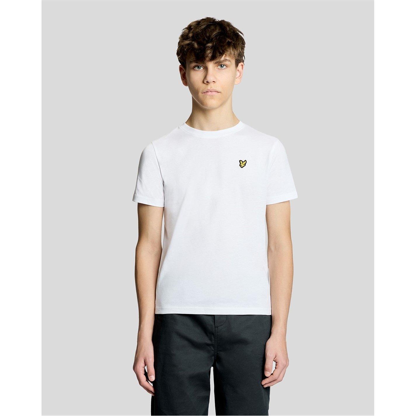White - Lyle and Scott - Lyle & Scott Kids Plain Cotton T-Shirt - 1