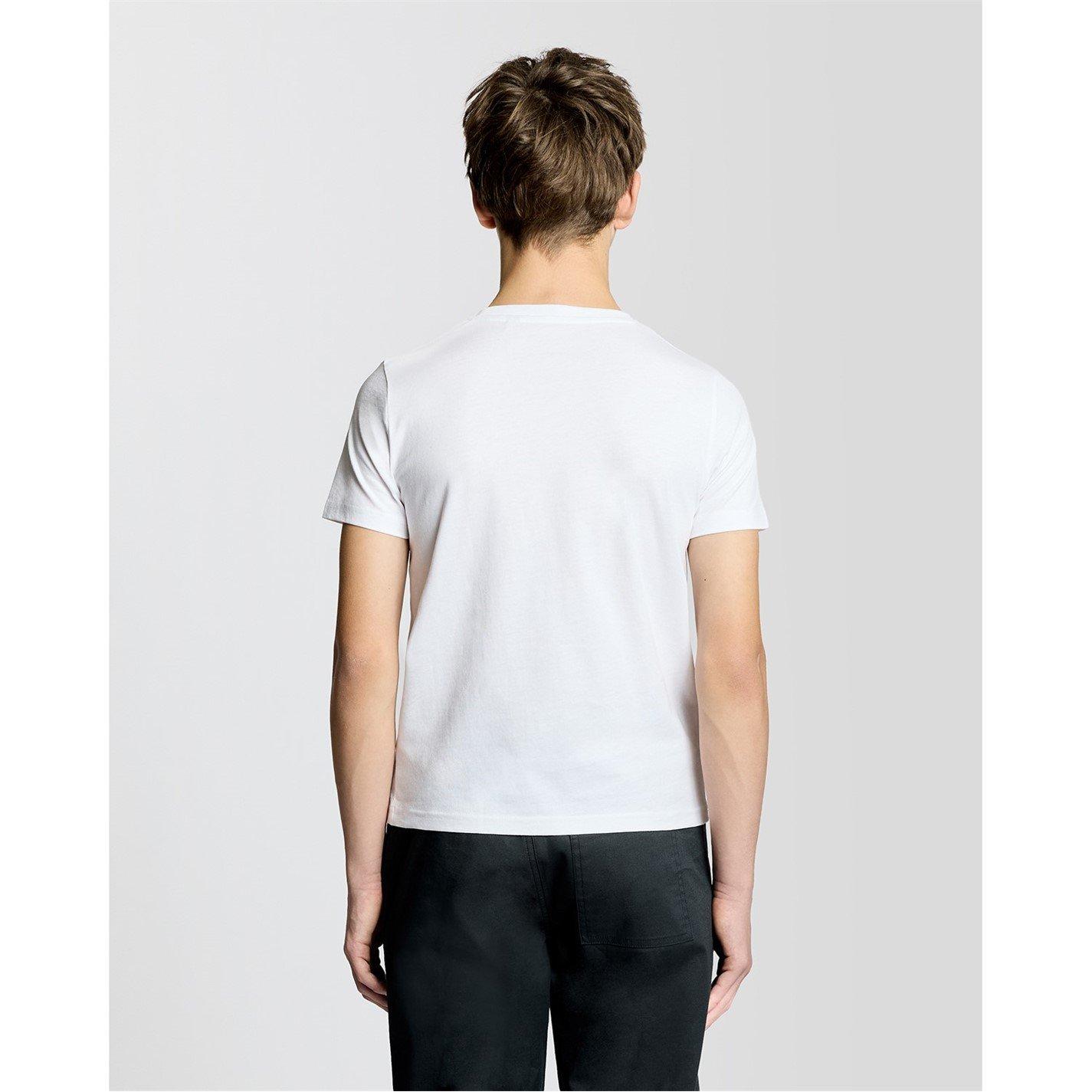 Weiß - Lyle and Scott - Lyle & Scott Kids Plain Cotton T-Shirt - 2