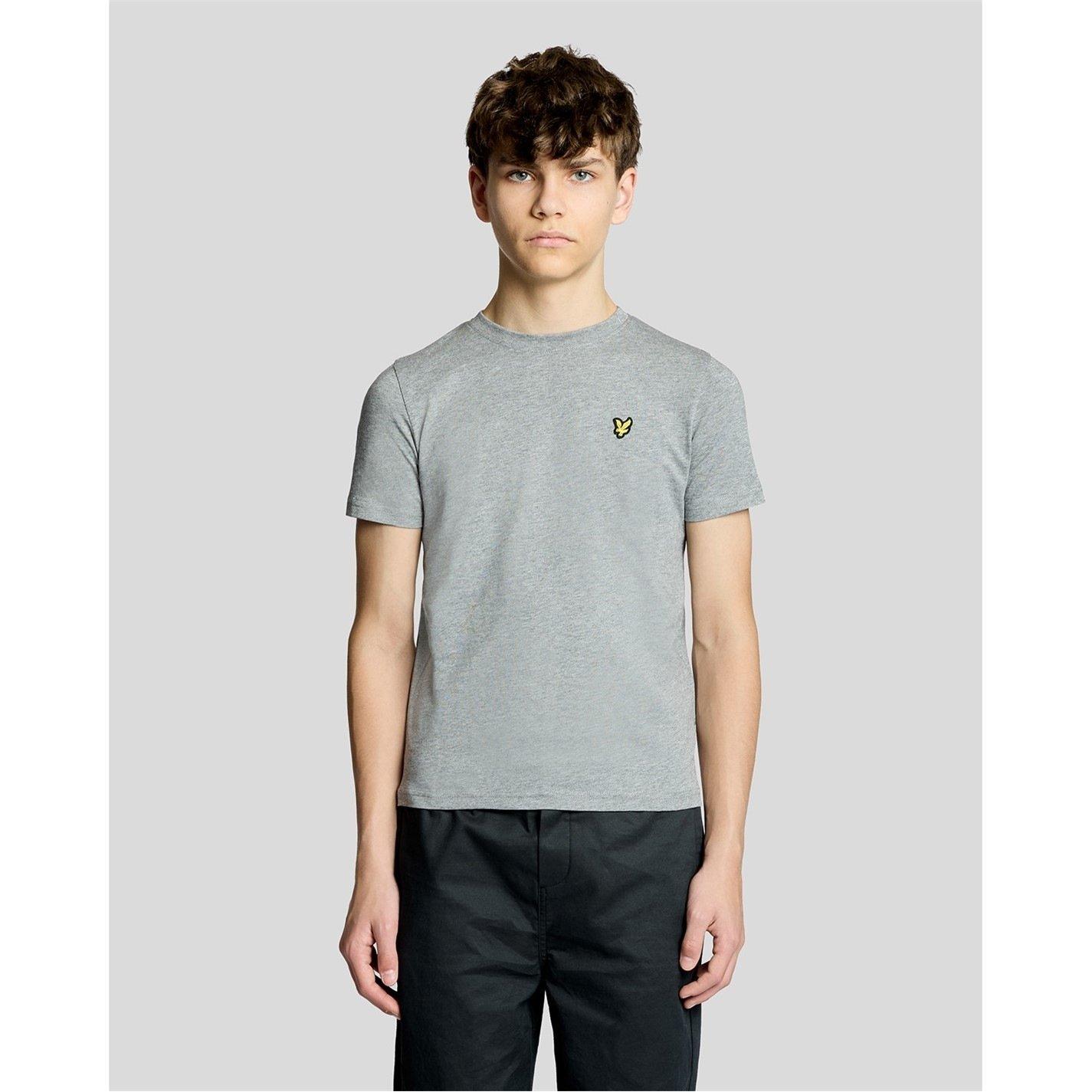 Lyle And Scott Boys Lyle & Scott Kids Plain Cotton T-Shirt - Grey - 8-9 Years
