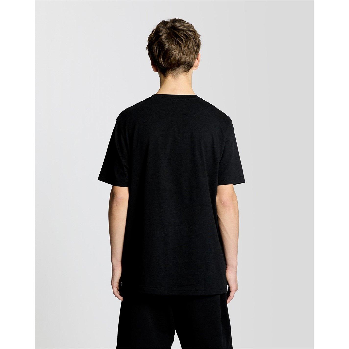 Black - Lyle and Scott - Lyle & Scott Kids Plain Cotton T-Shirt - 2