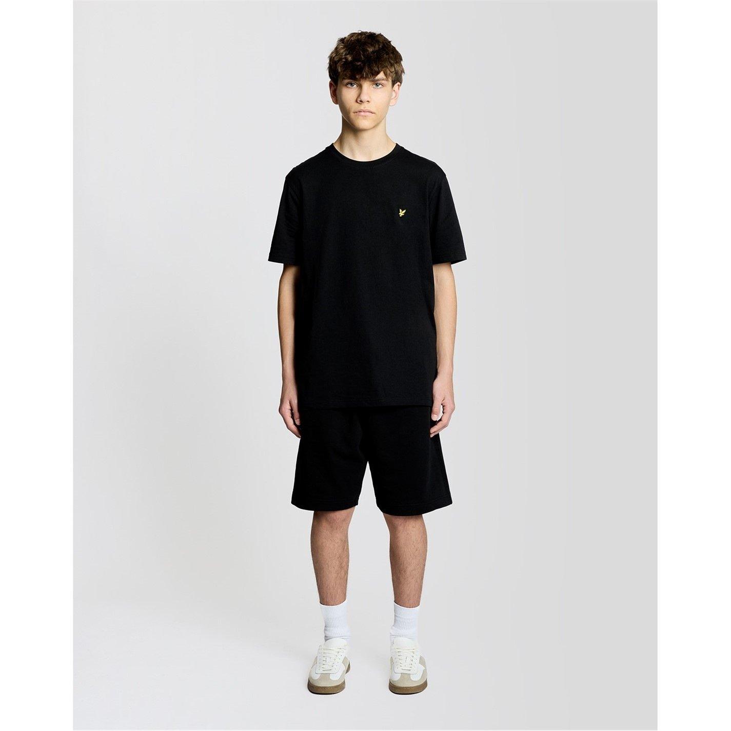 Black - Lyle and Scott - Lyle & Scott Kids Plain Cotton T-Shirt - 3
