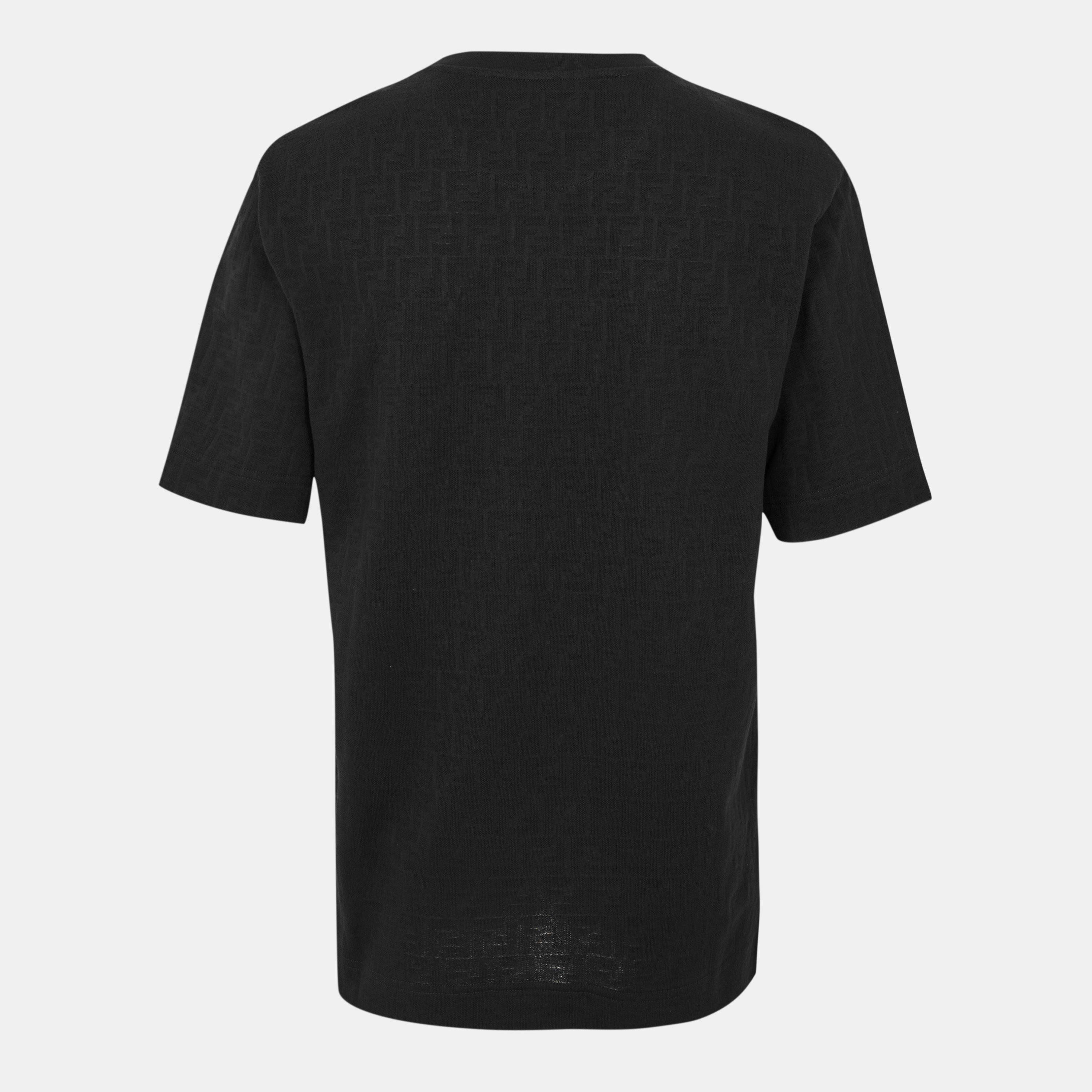 Black - Fendi - Mens Monogram FF T-Shirt - 2