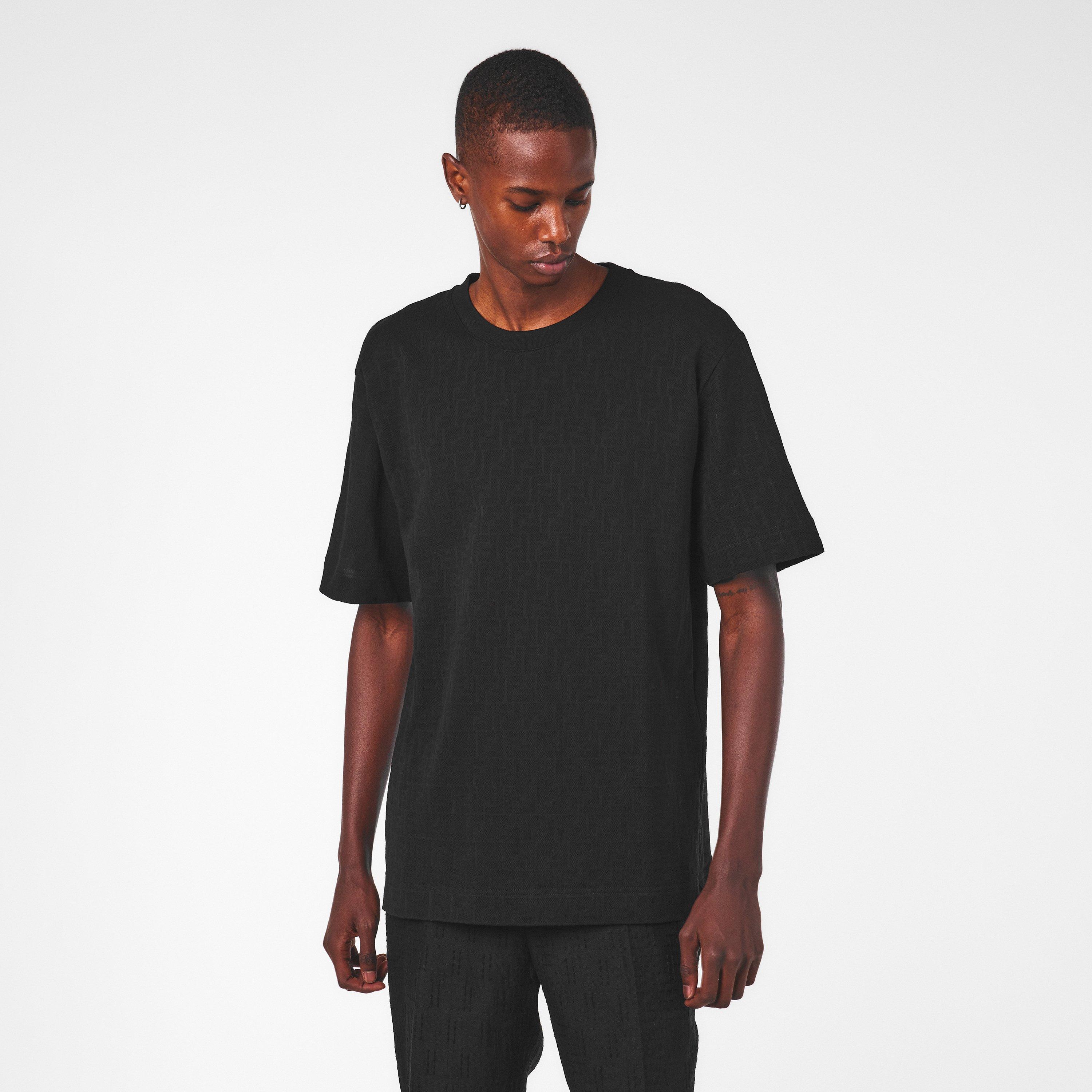 Black - Fendi - Mens Monogram FF T-Shirt - 3