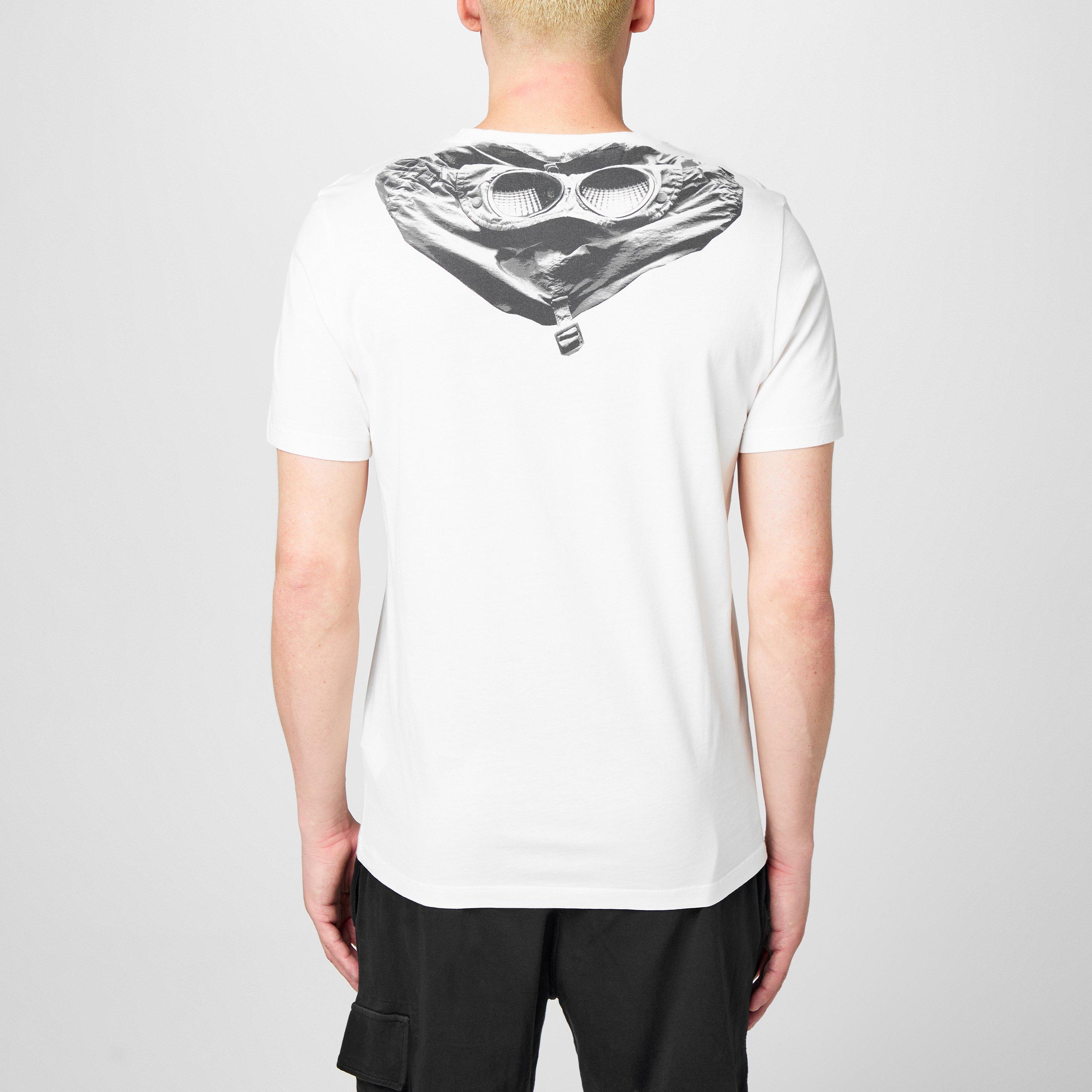 Gauze White 103 - CP Company - Men's Regular Fit Goggle Print T-Shirt - 4