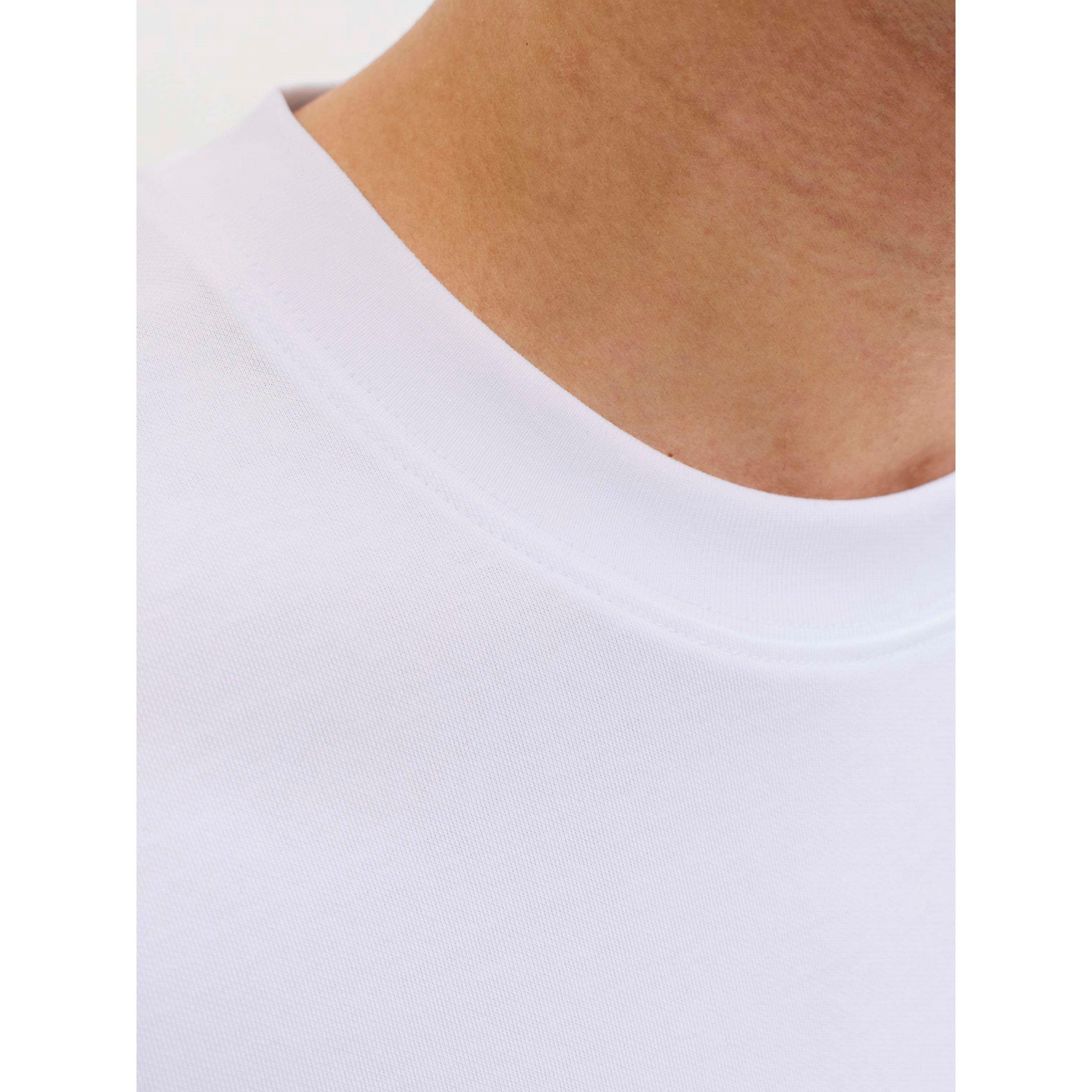 Branco - Jack and Jones - Men's Barron Short Sleeve O-Neck Oversized Fit T-Shirt - 4