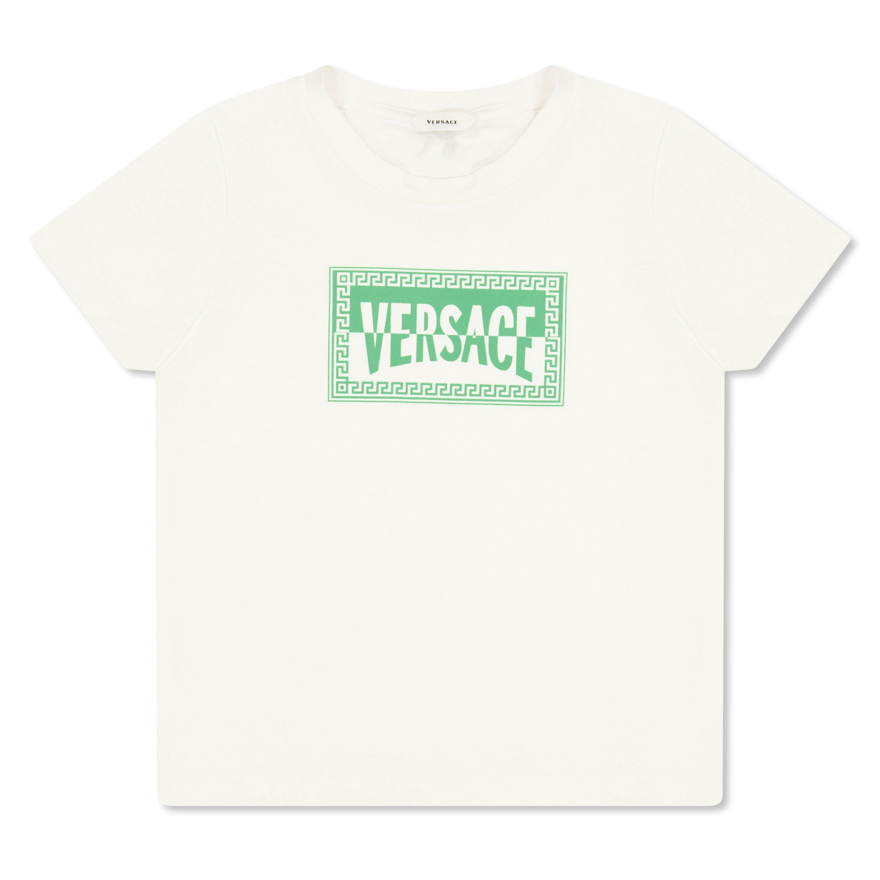 Cream/Grn 2YF20 - Versace - Versace Lgo T-Shirt Jn63 - 1