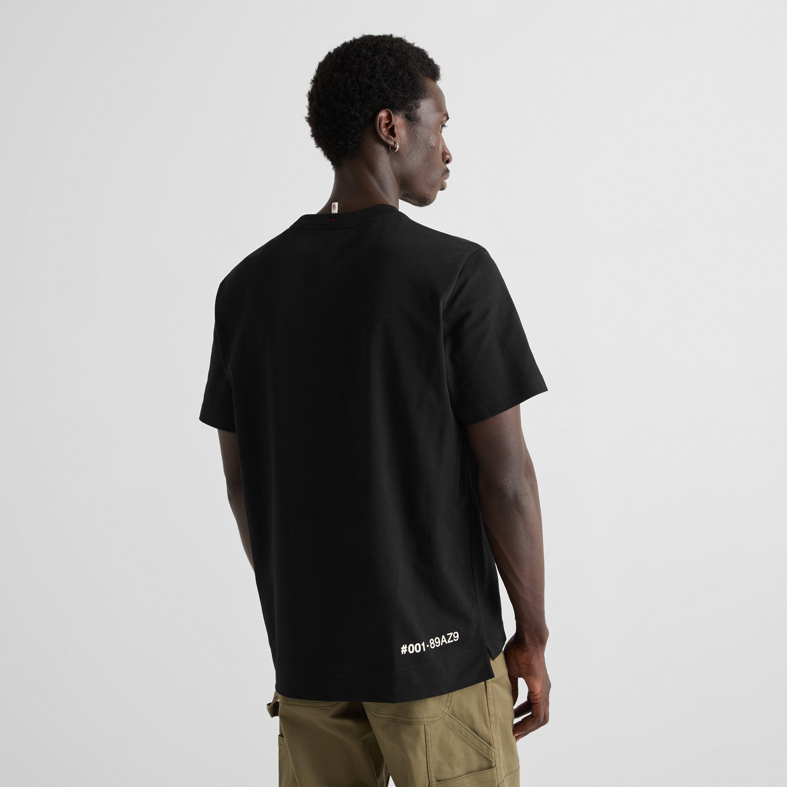 Black 999 - Moncler - Men's Big Logo Cotton Short-Sleeve T-Shirt - 4
