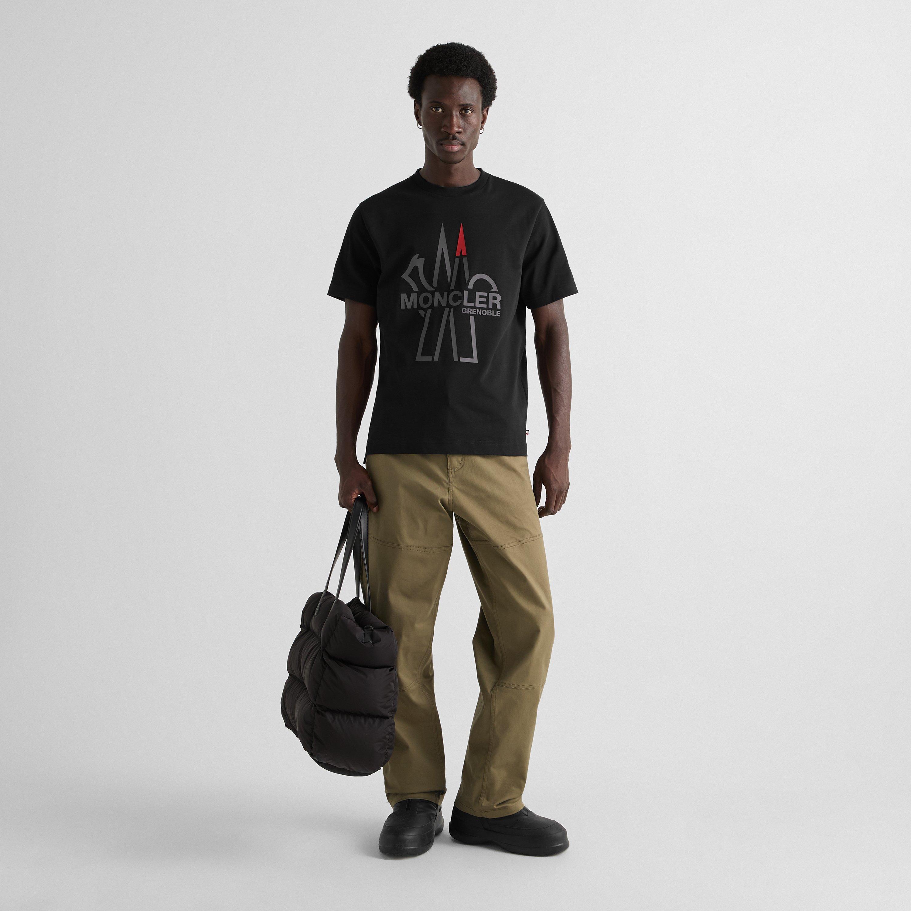 Black 999 - Moncler - Men's Big Logo Cotton Short-Sleeve T-Shirt - 6
