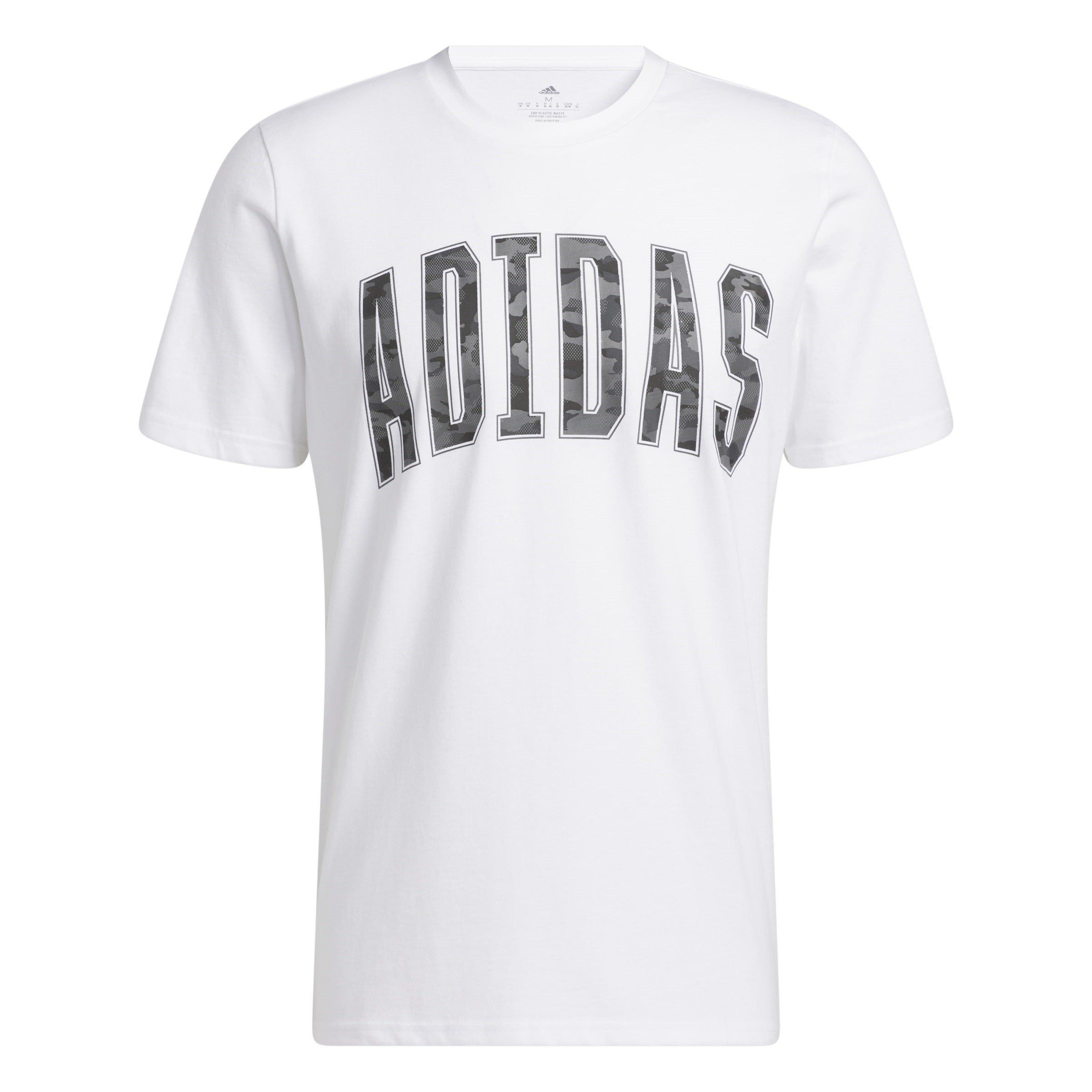 Wit - adidas - Camo Logo T-Shirt Heren - 1