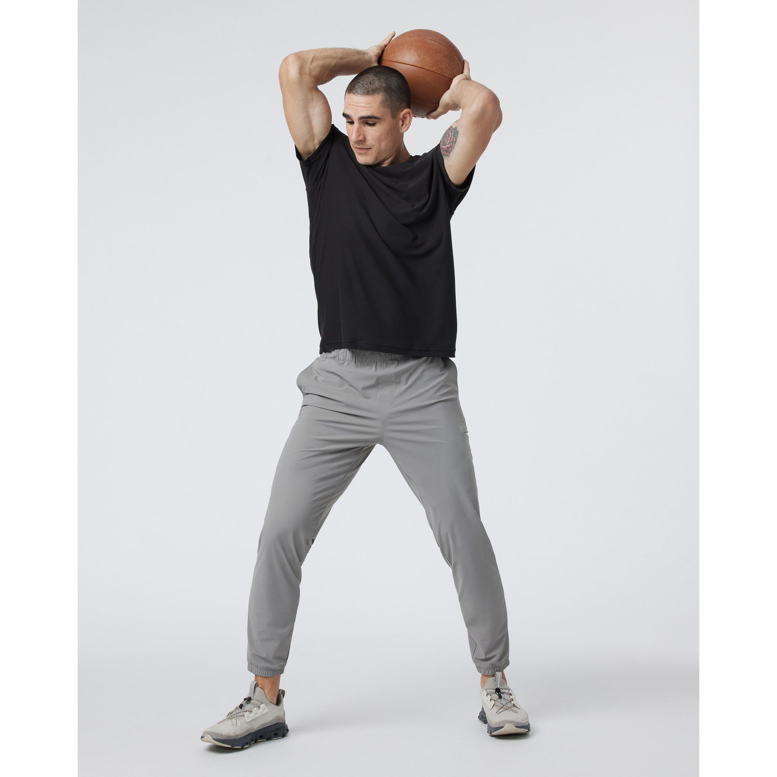 Black - Vuori - Men's Strato Tech Short Sleeve Performance Gym Top - 8