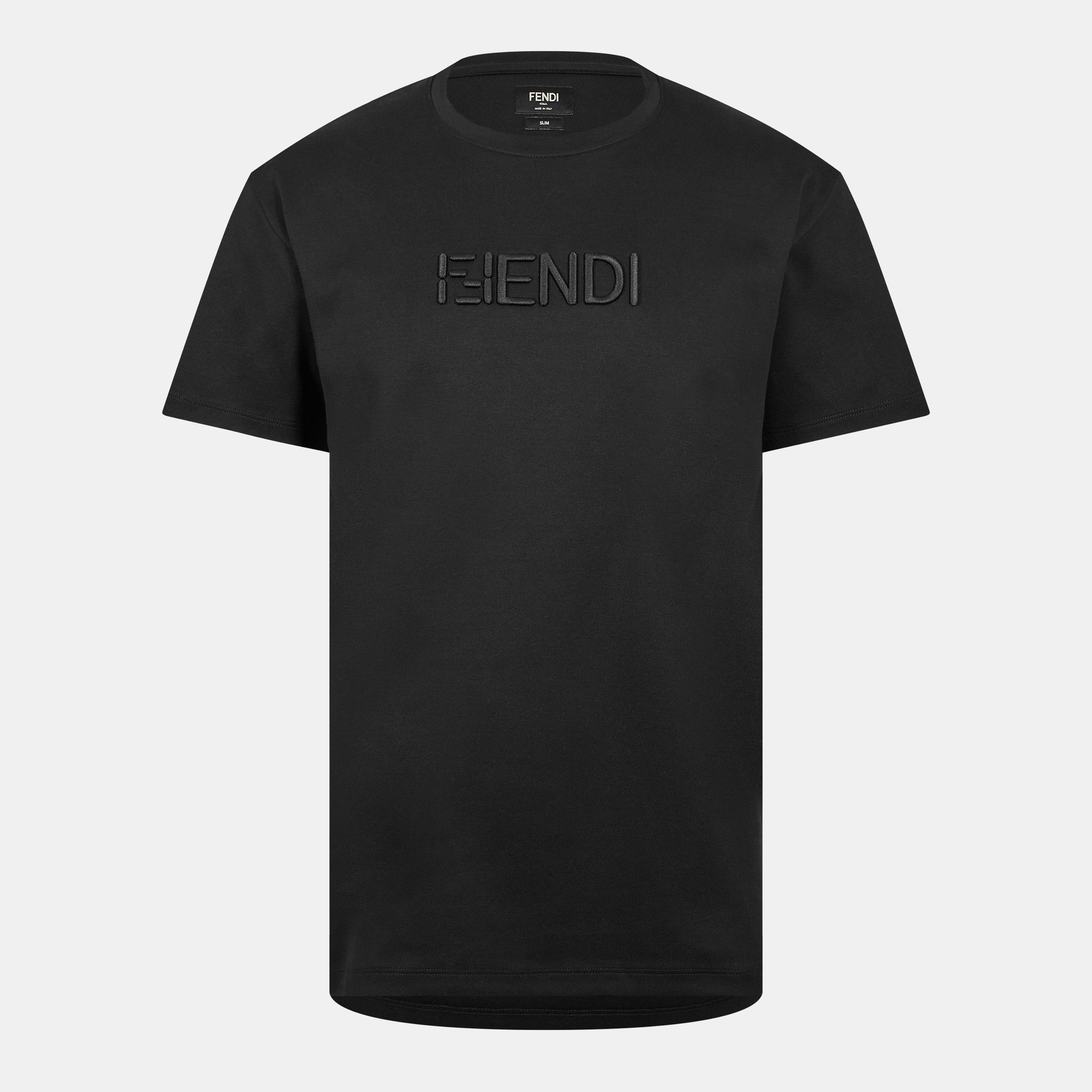Fendi Men's T-Shirt - Black - Large