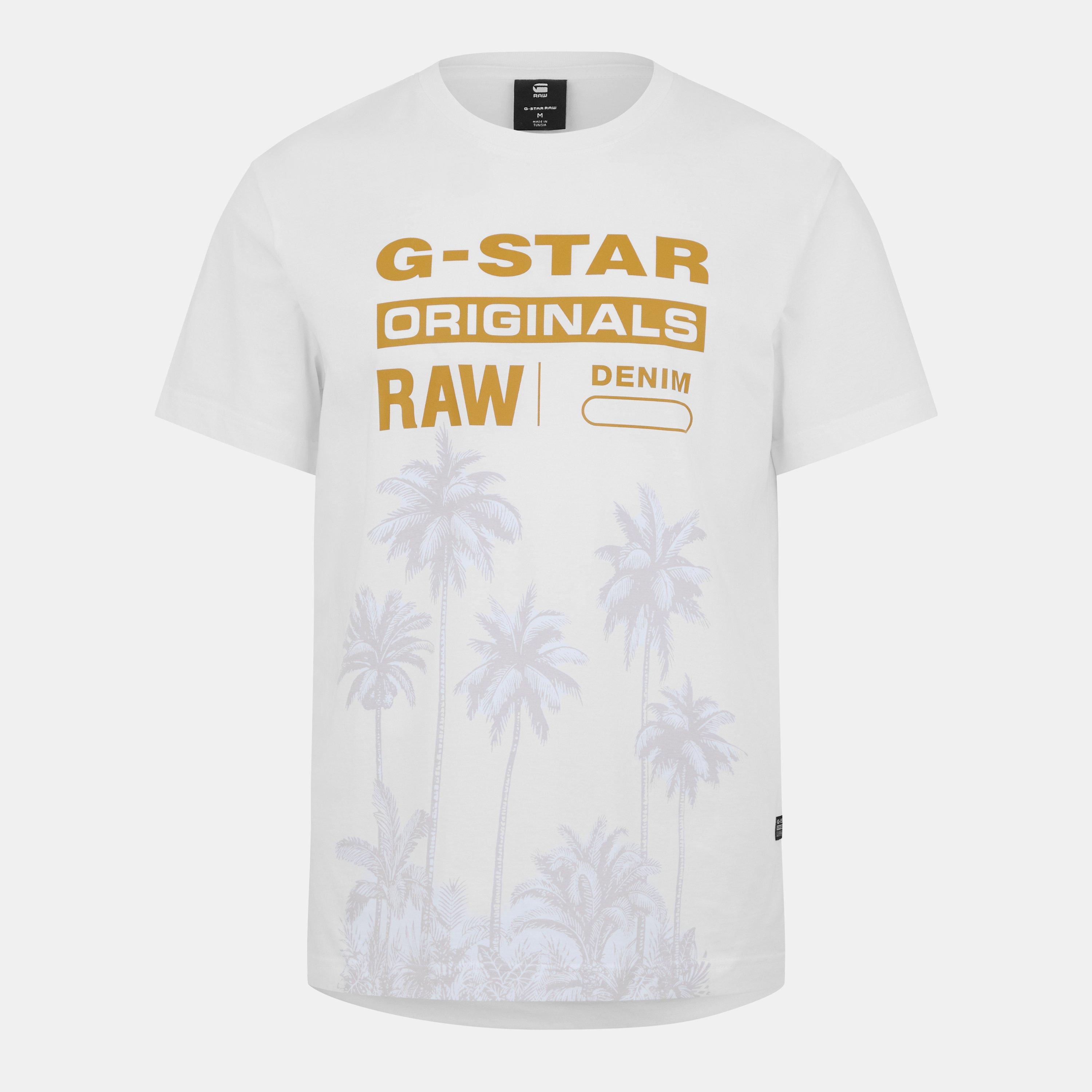 White - G Star - Palm Originals T-Shirt - 1
