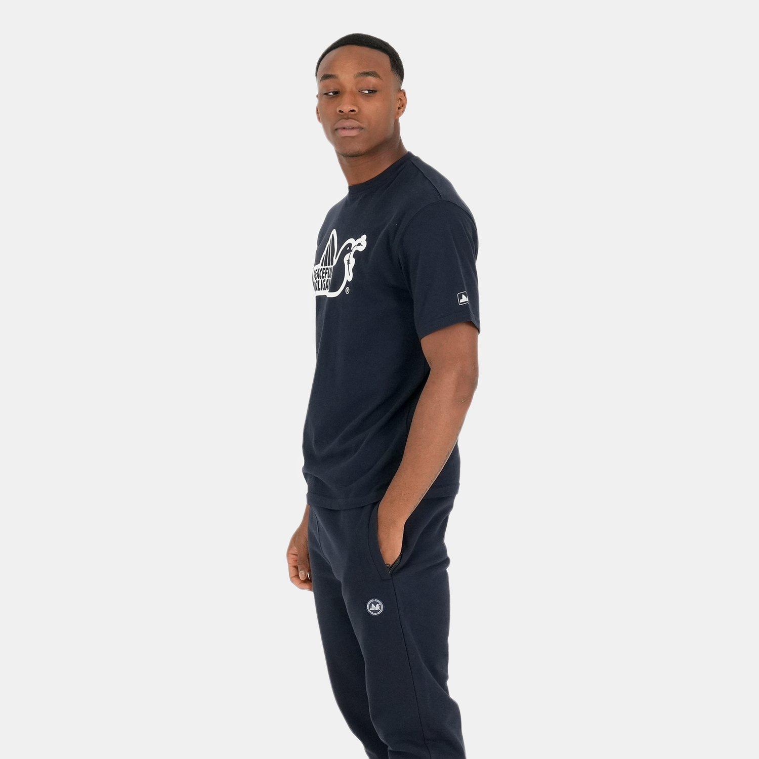 Navy - Peaceful Hooligan - Peaceful Outline Regular Fit T-Shirt - 2