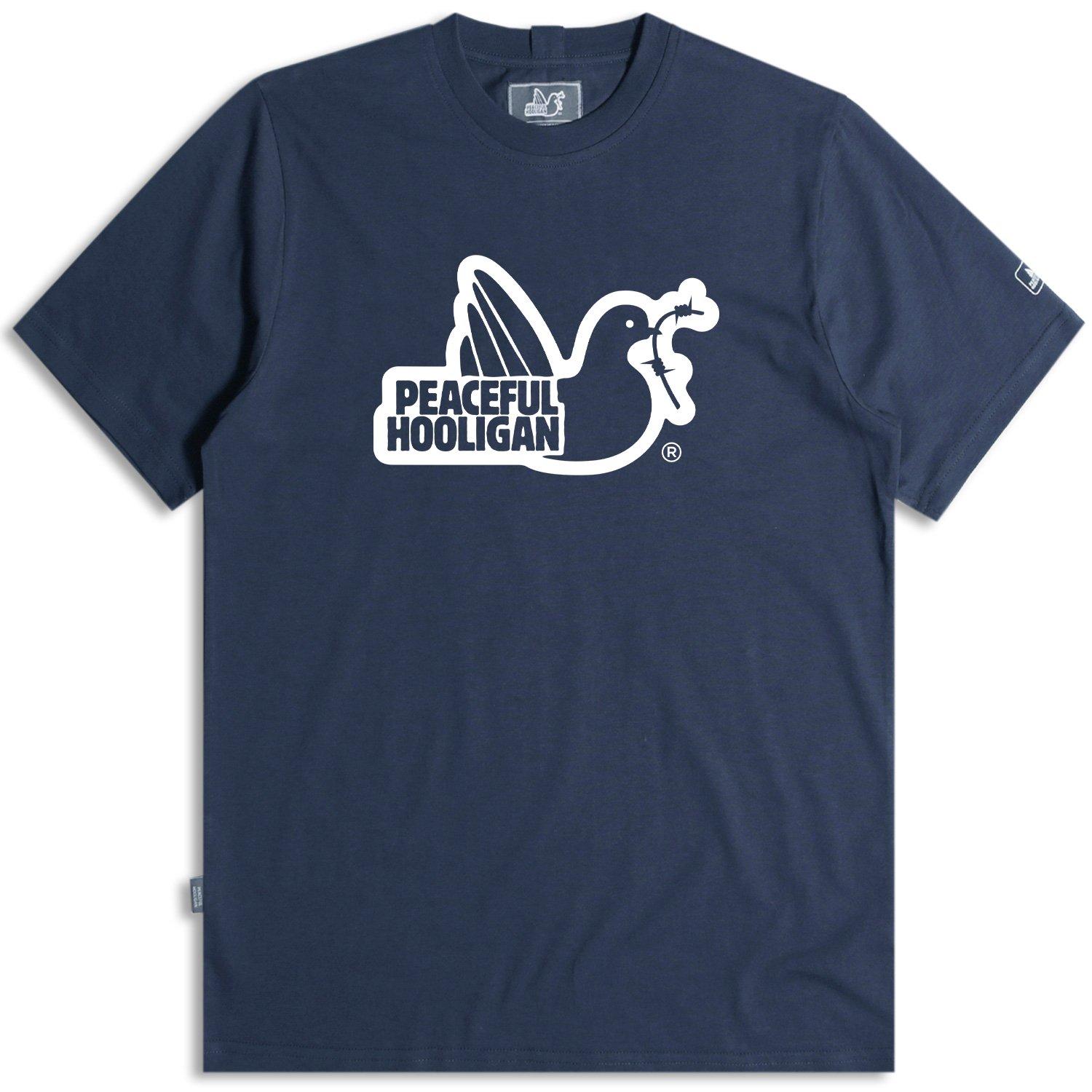 Navy - Peaceful Hooligan - Peaceful Outline Regular Fit T-Shirt - 5