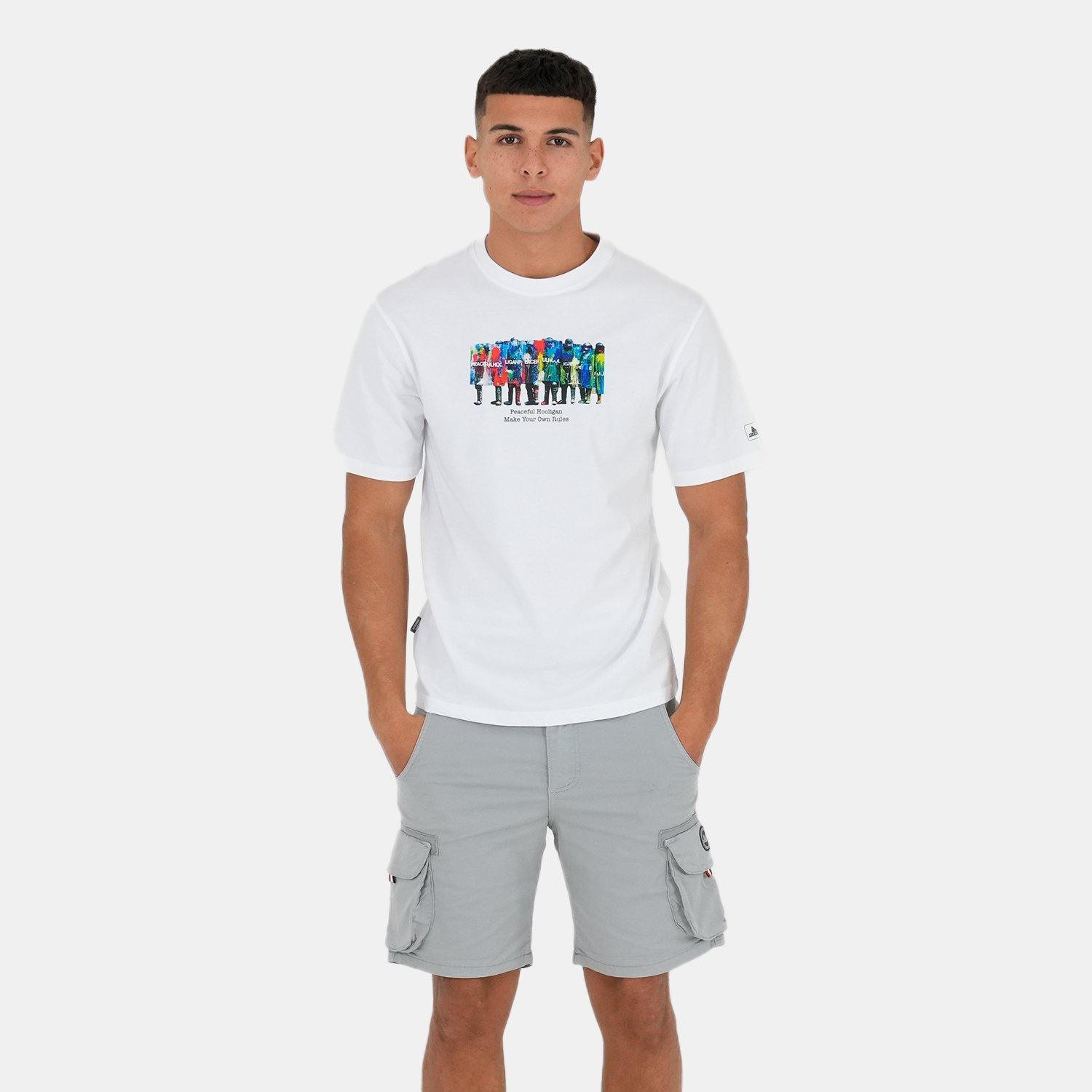 White - Peaceful Hooligan - Men's Peaceful Riot Regular Fit T-Shirt - 1