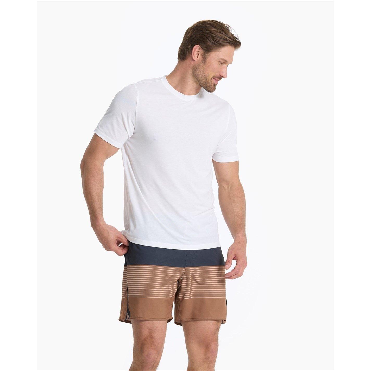 White - Vuori - Men's Short Sleeve Performance Gym Top - 6