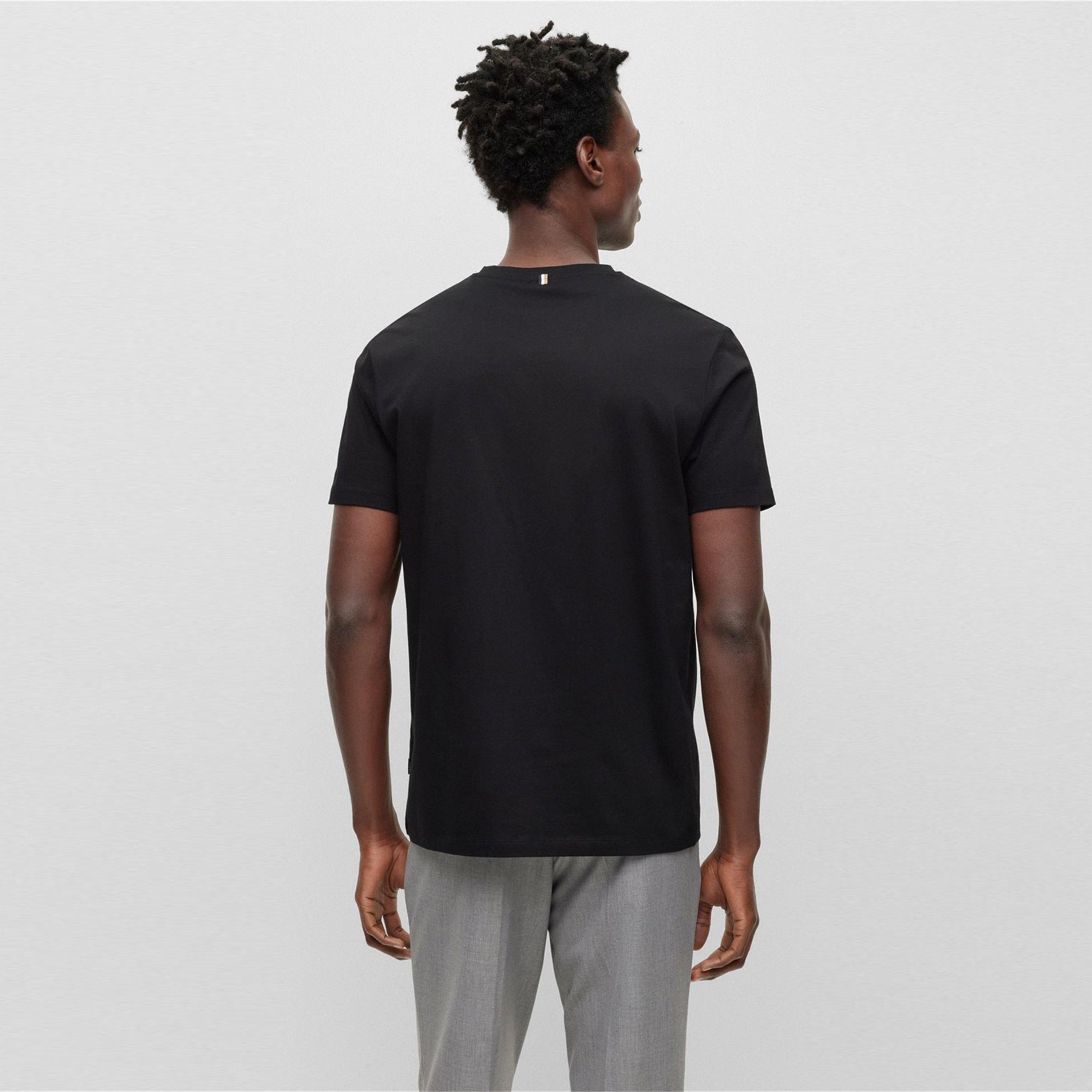 Black 001 - Boss - Men's Tessler 150 Soft Cotton T-Shirt - 4