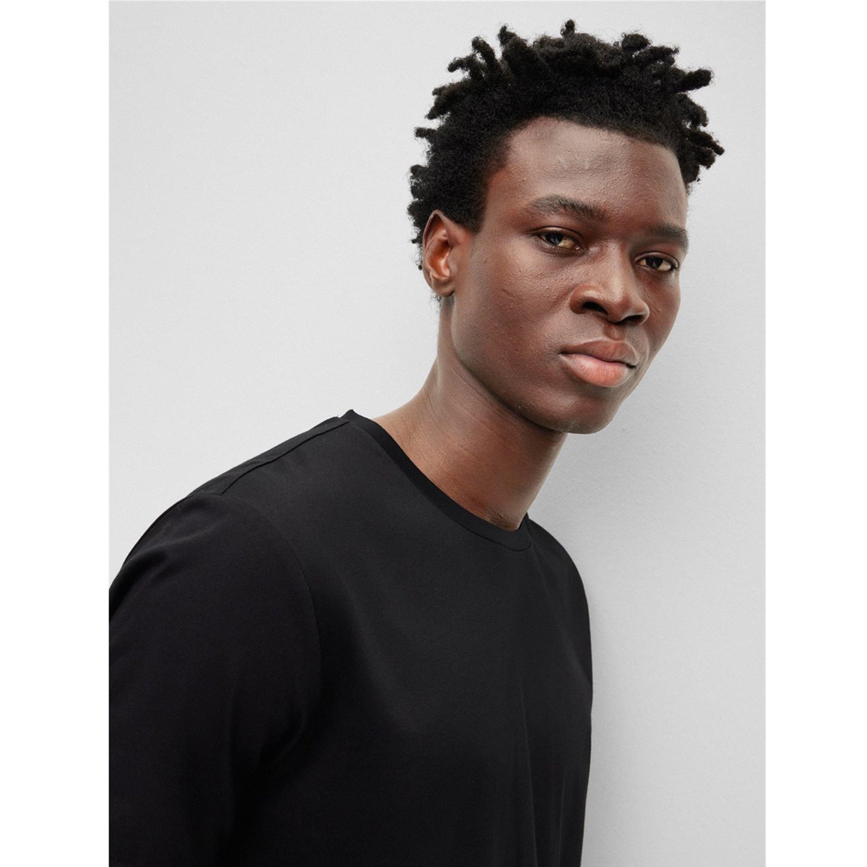 Black 001 - Boss - Men's Tessler 150 Soft Cotton T-Shirt - 5