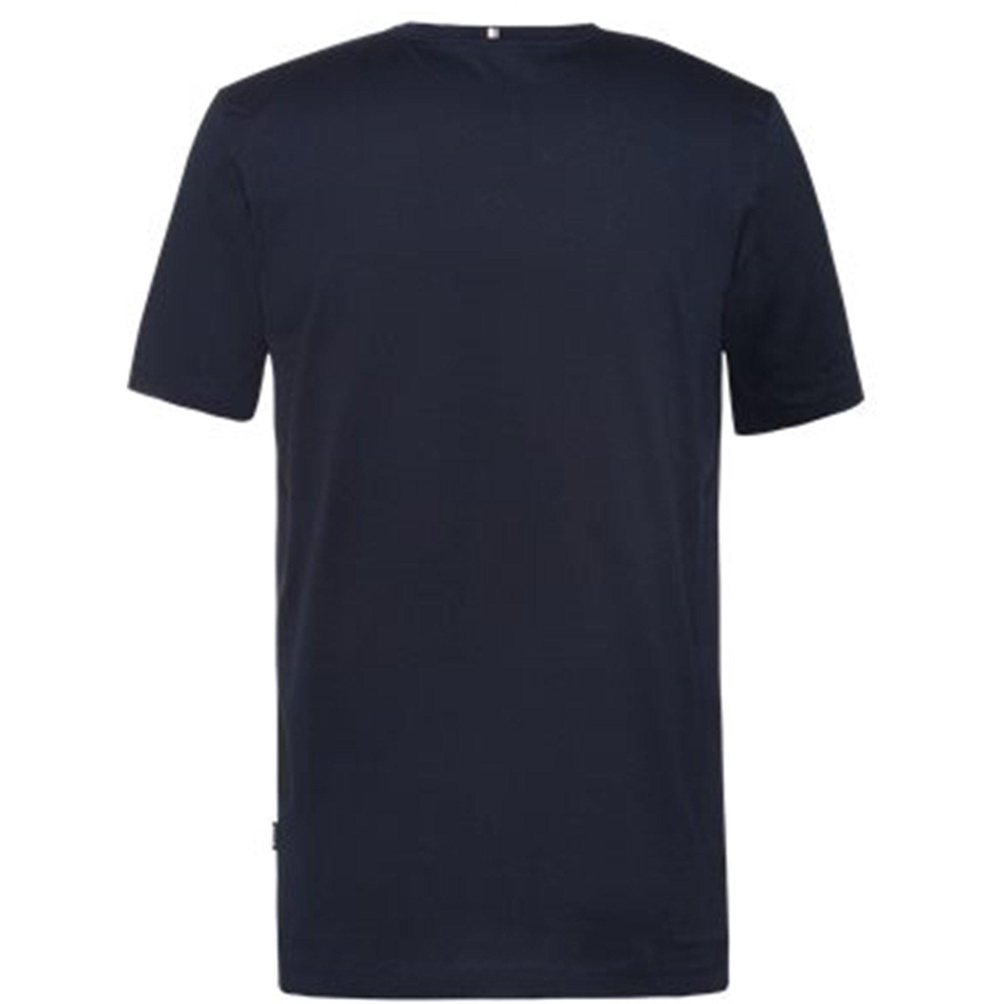 Navy 404 - Boss - Men's Tessler 150 Black Cotton Short Sleeve Slim Fit T-Shirt - 6