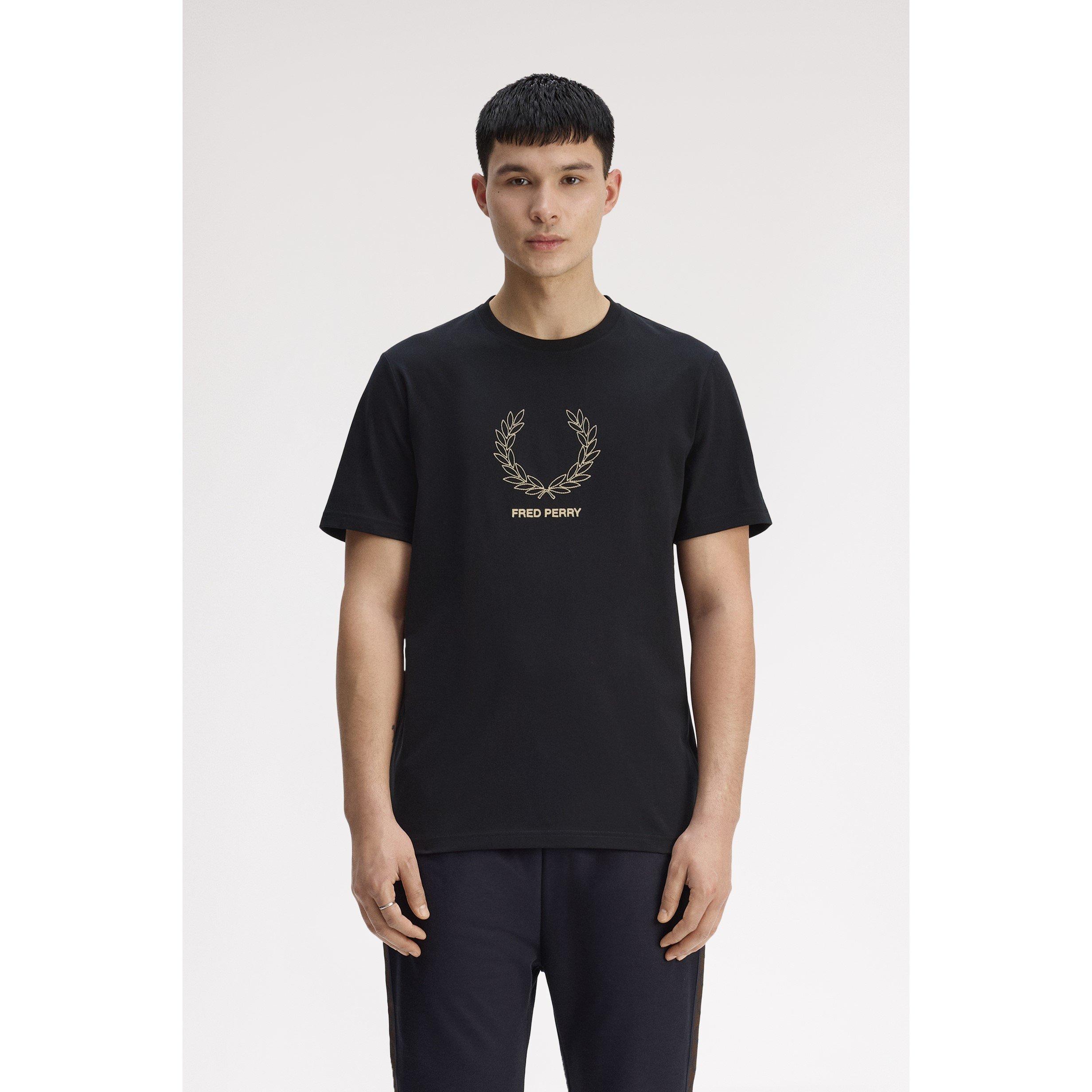 Black 102 - Fred Perry - Fred Mid Logo Tee Sn61 - 3