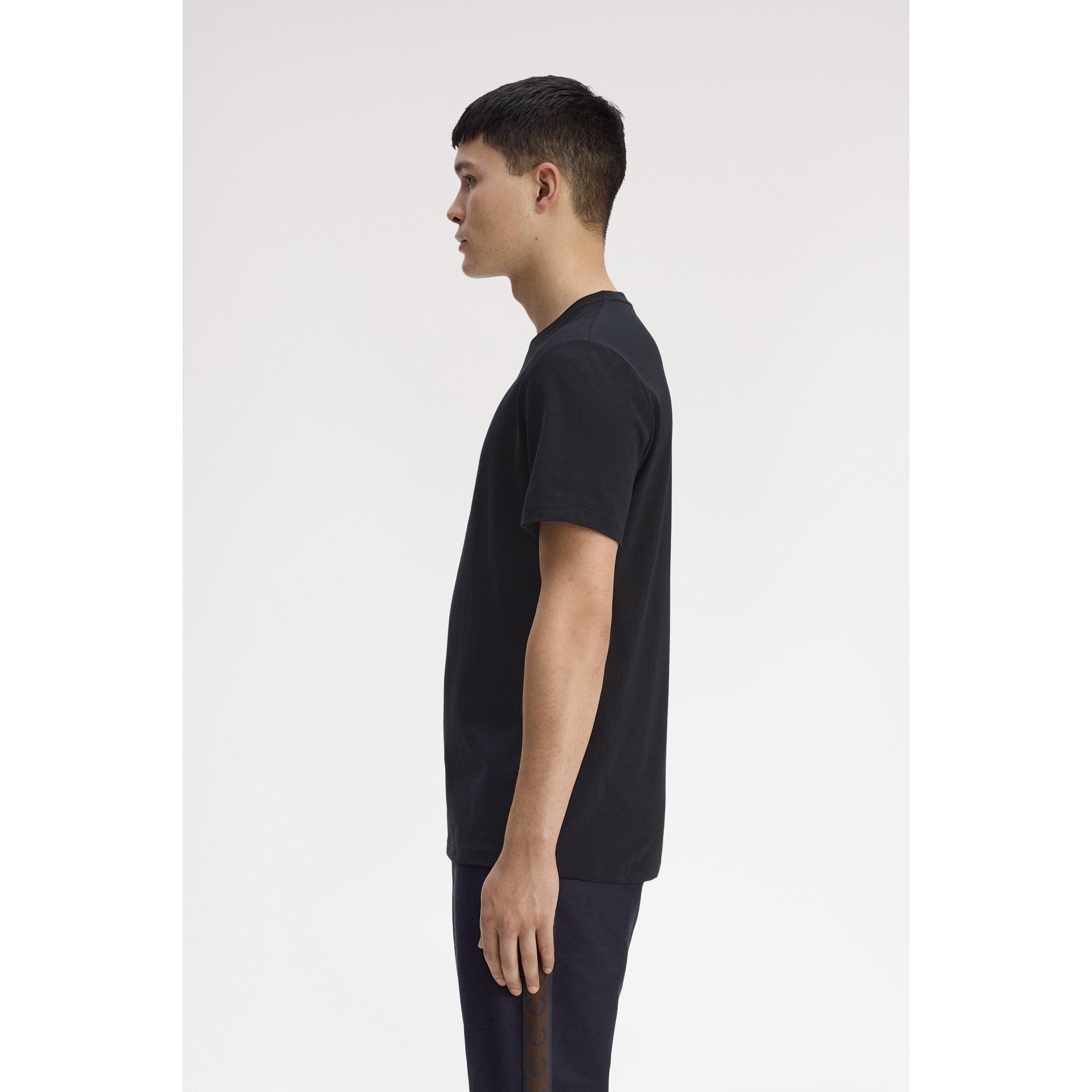 Black 102 - Fred Perry - Fred Mid Logo Tee Sn61 - 4