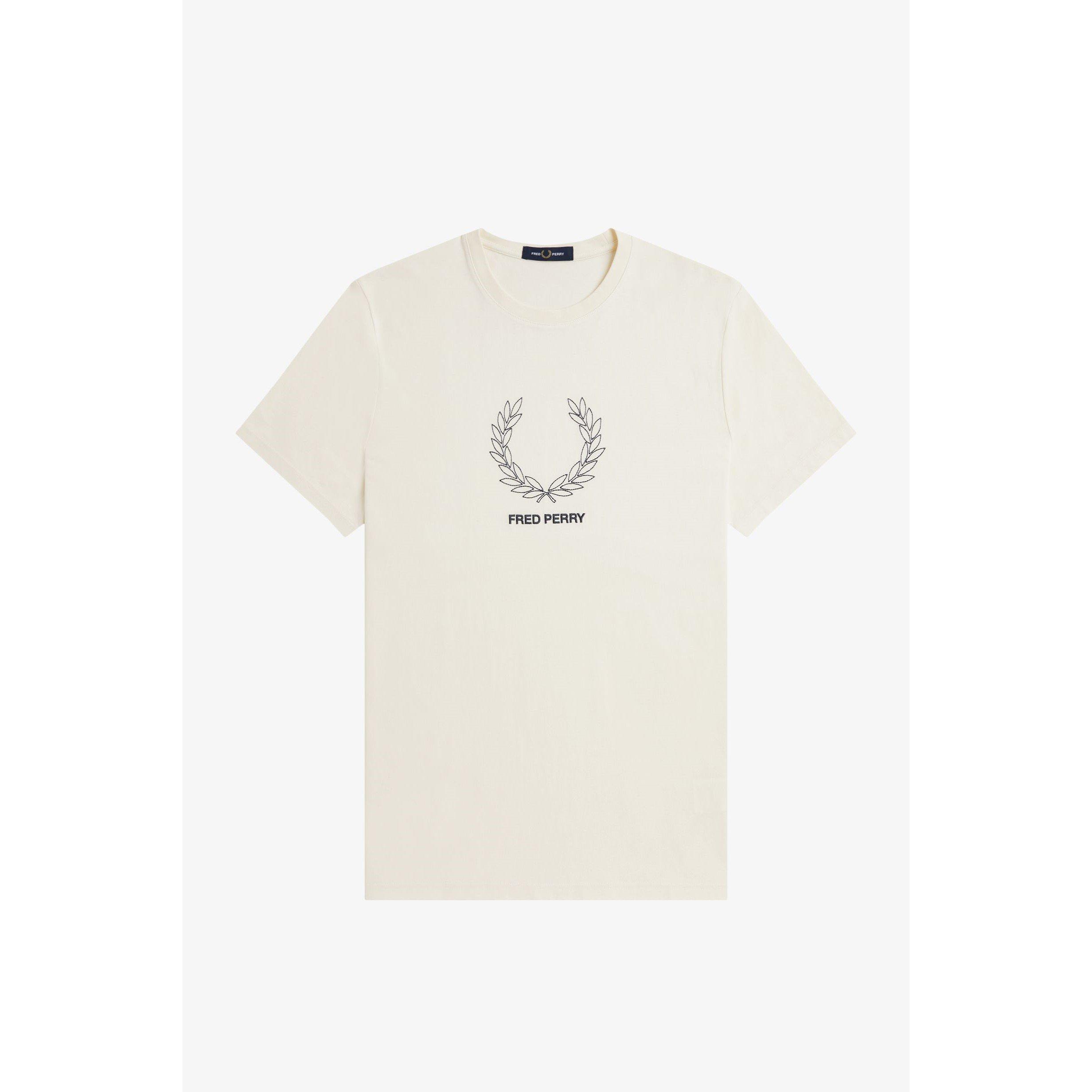 Fred Perry Men's Mid Logo T-Shirt - Ecru 560 - 2XL