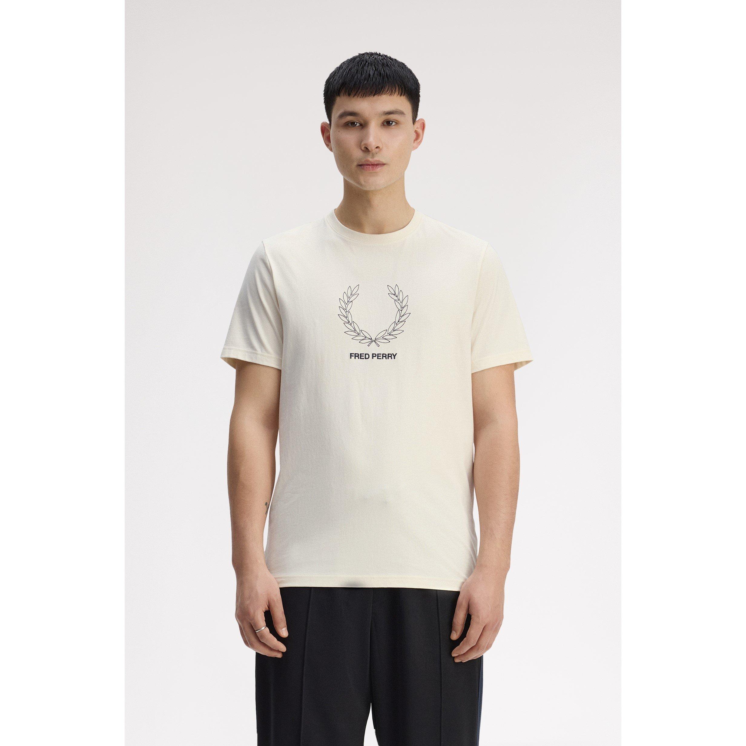 Ecru 560 - Fred Perry - Men's Mid Logo T-Shirt - 3