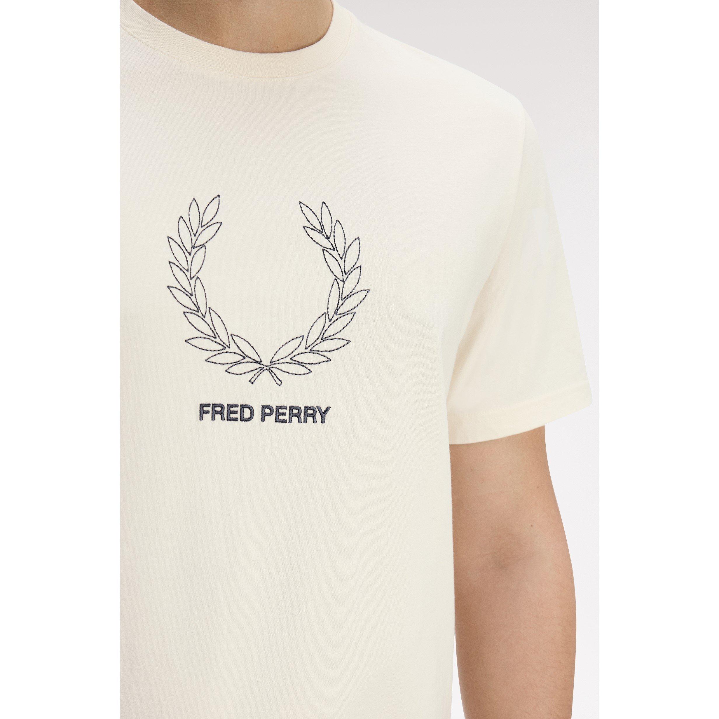Ecru 560 - Fred Perry - Men's Mid Logo T-Shirt - 5
