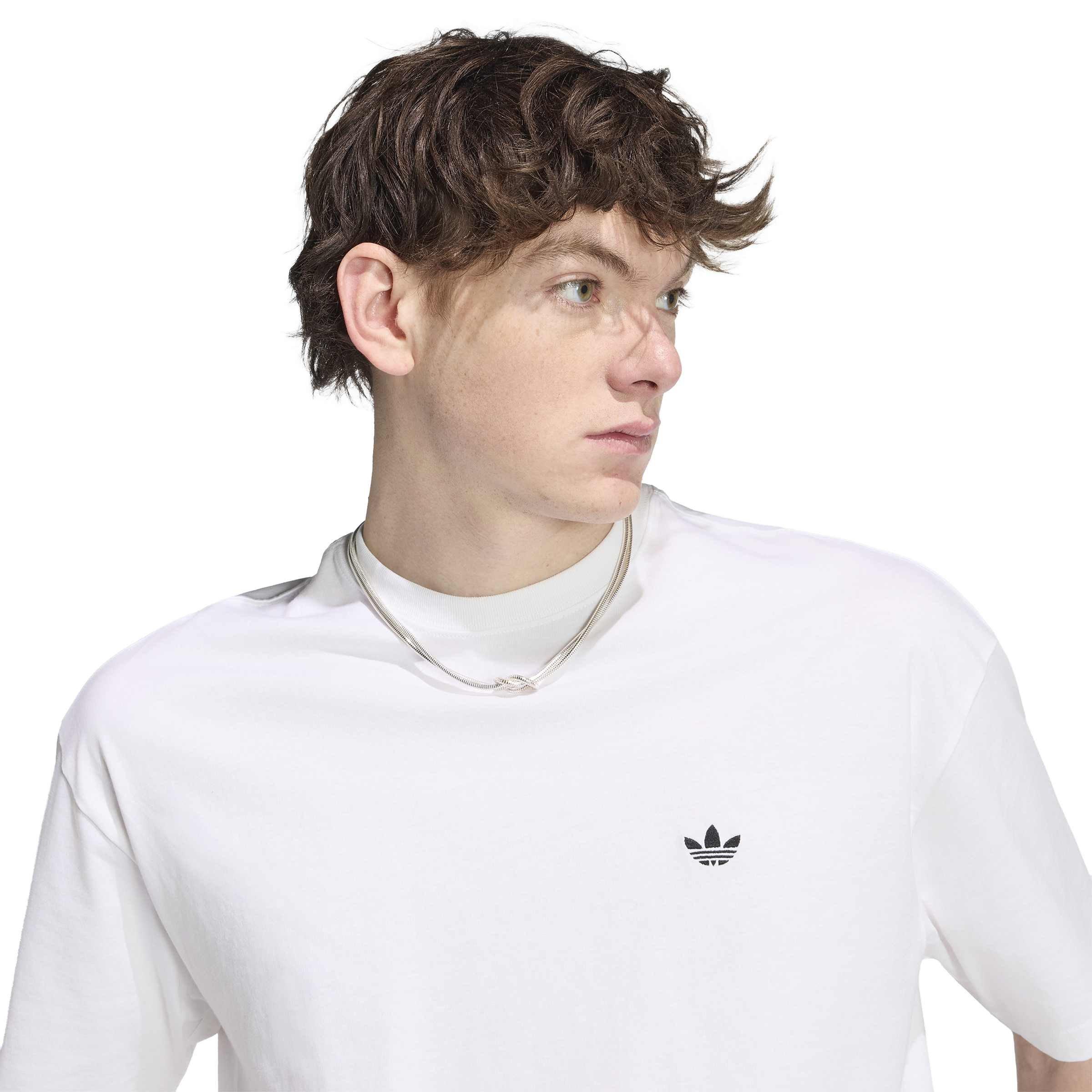 White - adidas Originals - Adi OG Ess Loose Tee Sn64 - 4