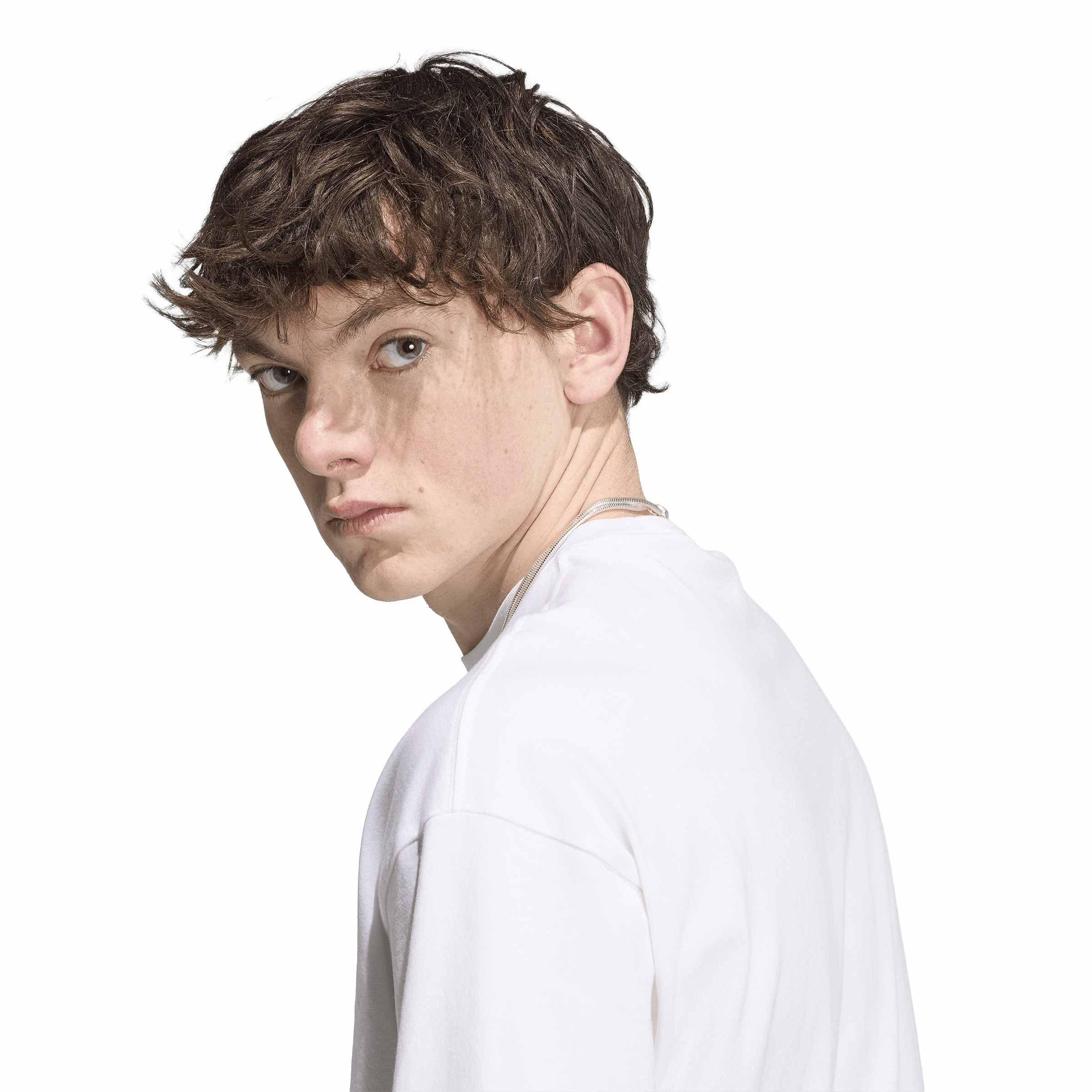 White - adidas Originals - Adi OG Ess Loose Tee Sn64 - 5