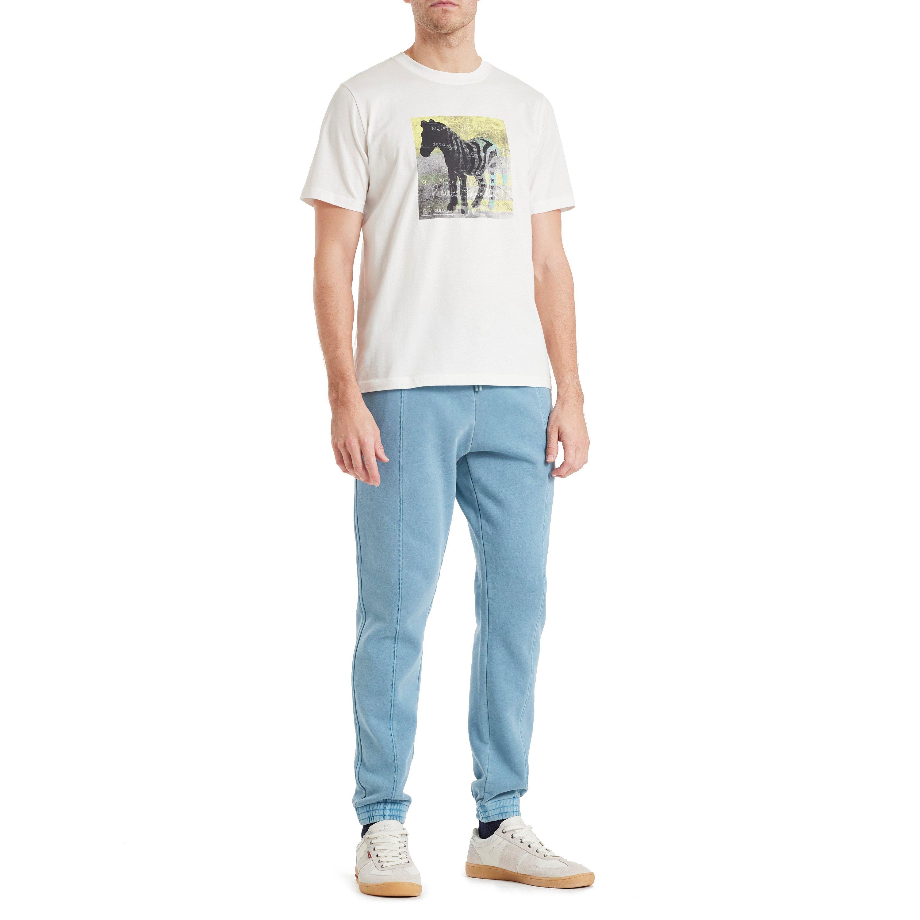 White 01 - PS Paul Smith - Men's Zebra Square Graphic Regular Fit T-Shirt - 4