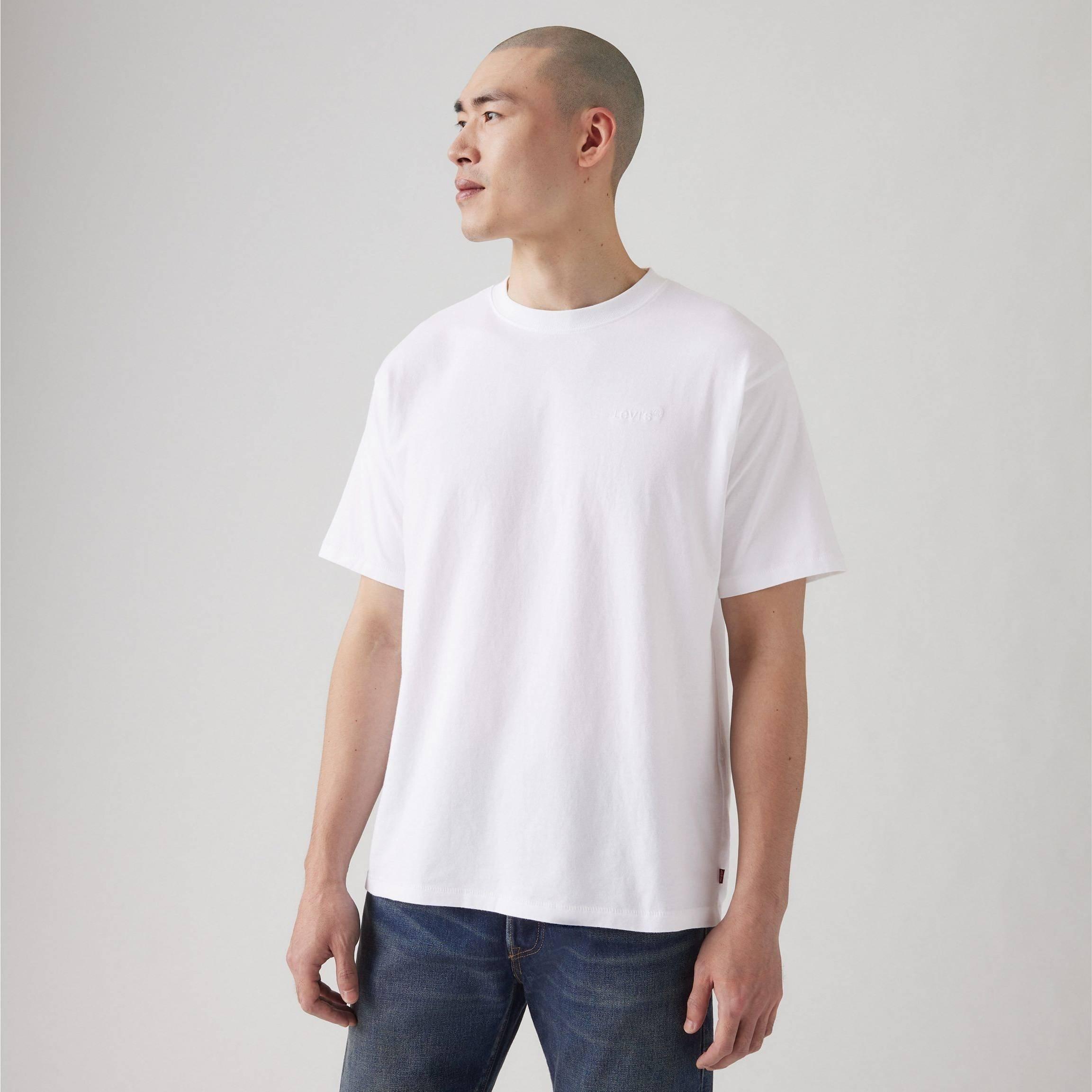 White - Levis - Men's Red Tab Vintage Regular Fit T-Shirt - 2