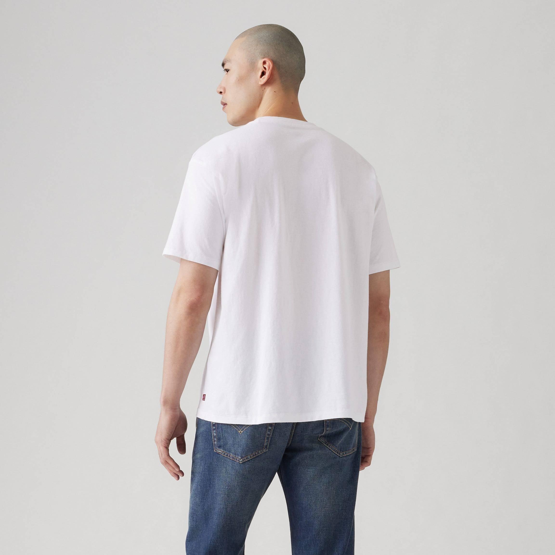 White - Levis - Men's Red Tab Vintage Regular Fit T-Shirt - 4