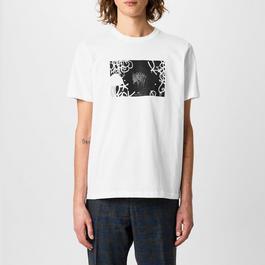 PS Paul Smith Graffiti Zebra Print T Shirt