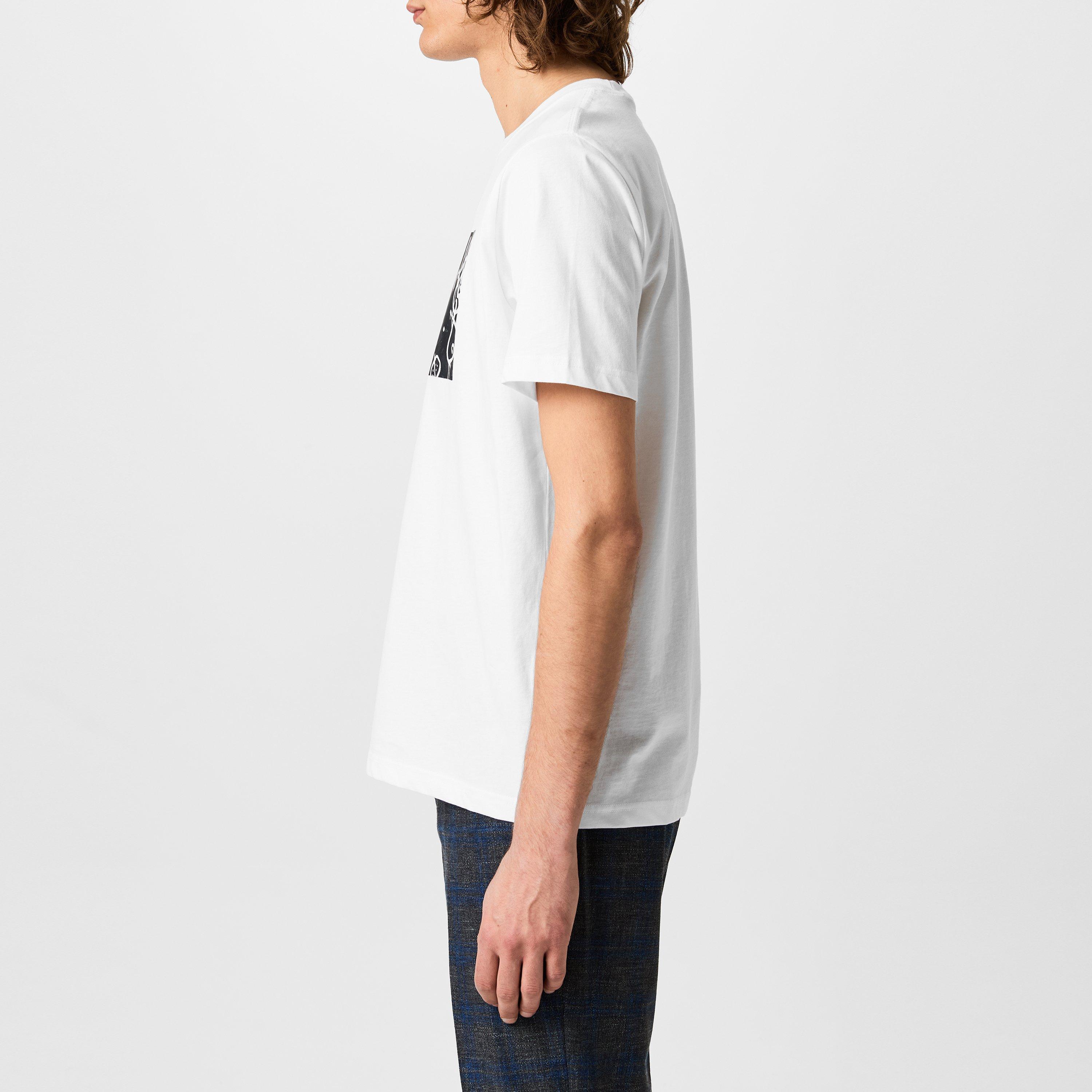 White 01 - PS Paul Smith - Graffiti Zebra Print T-Shirt - 2