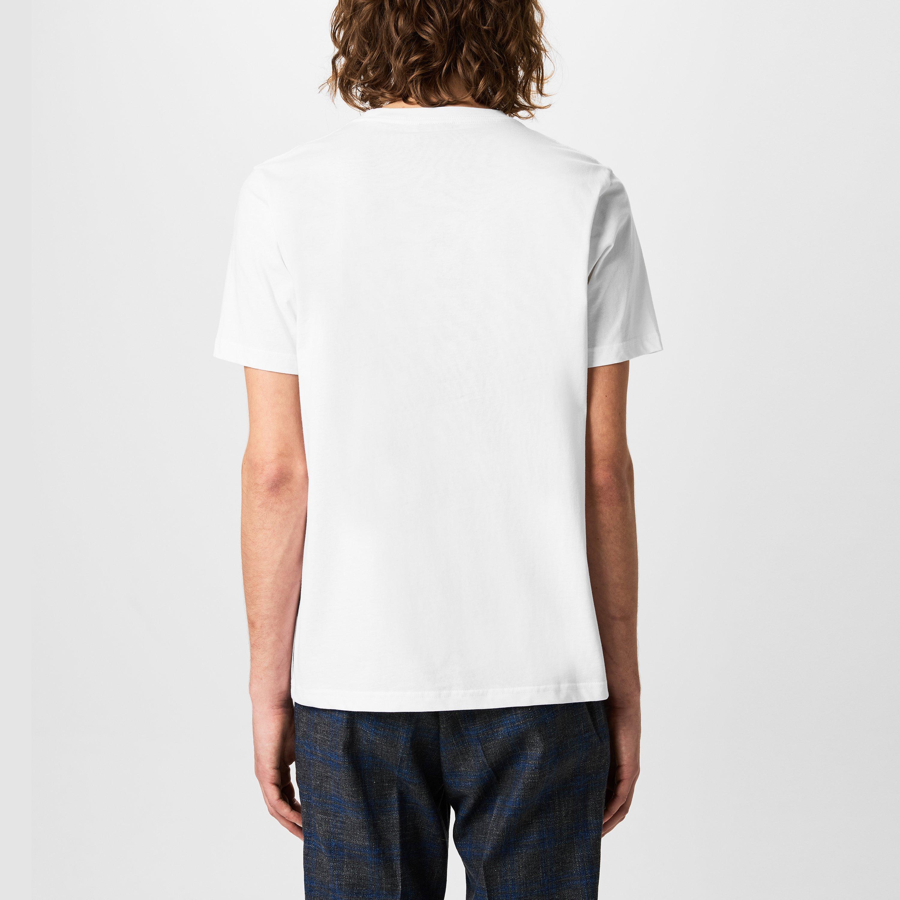 White 01 - PS Paul Smith - Graffiti Zebra Print T-Shirt - 3