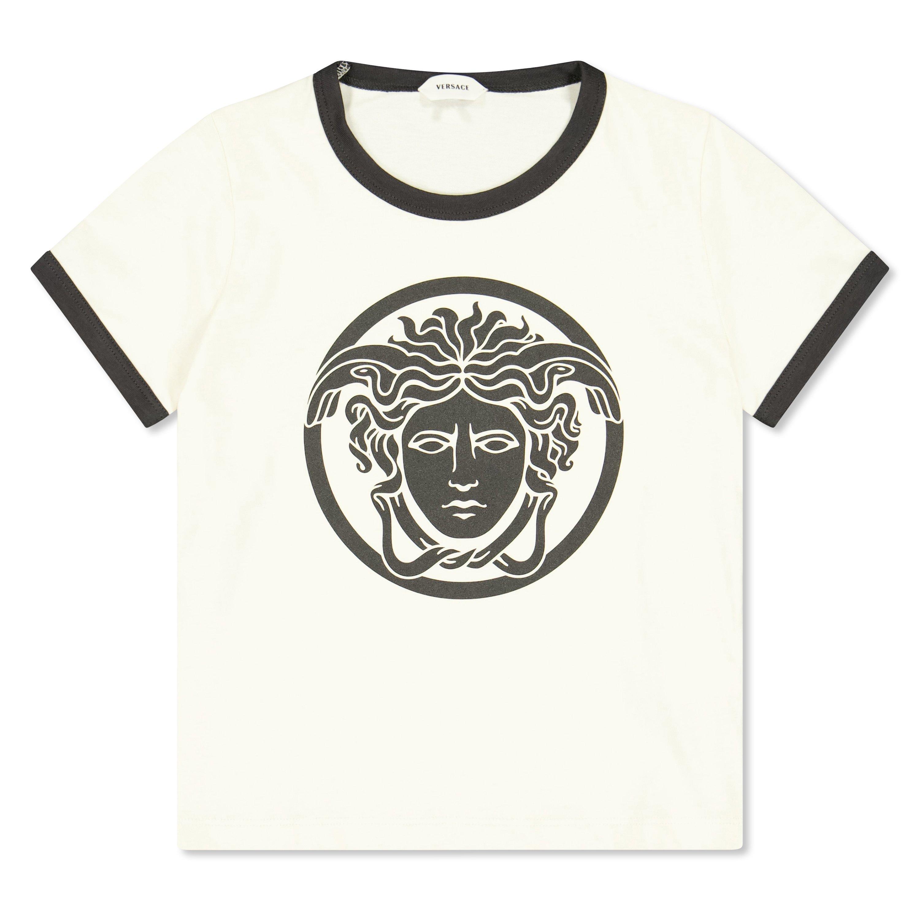 Cream/Blk 2YE20 - Versace - Versace Medusa Tee Jn63 - 1