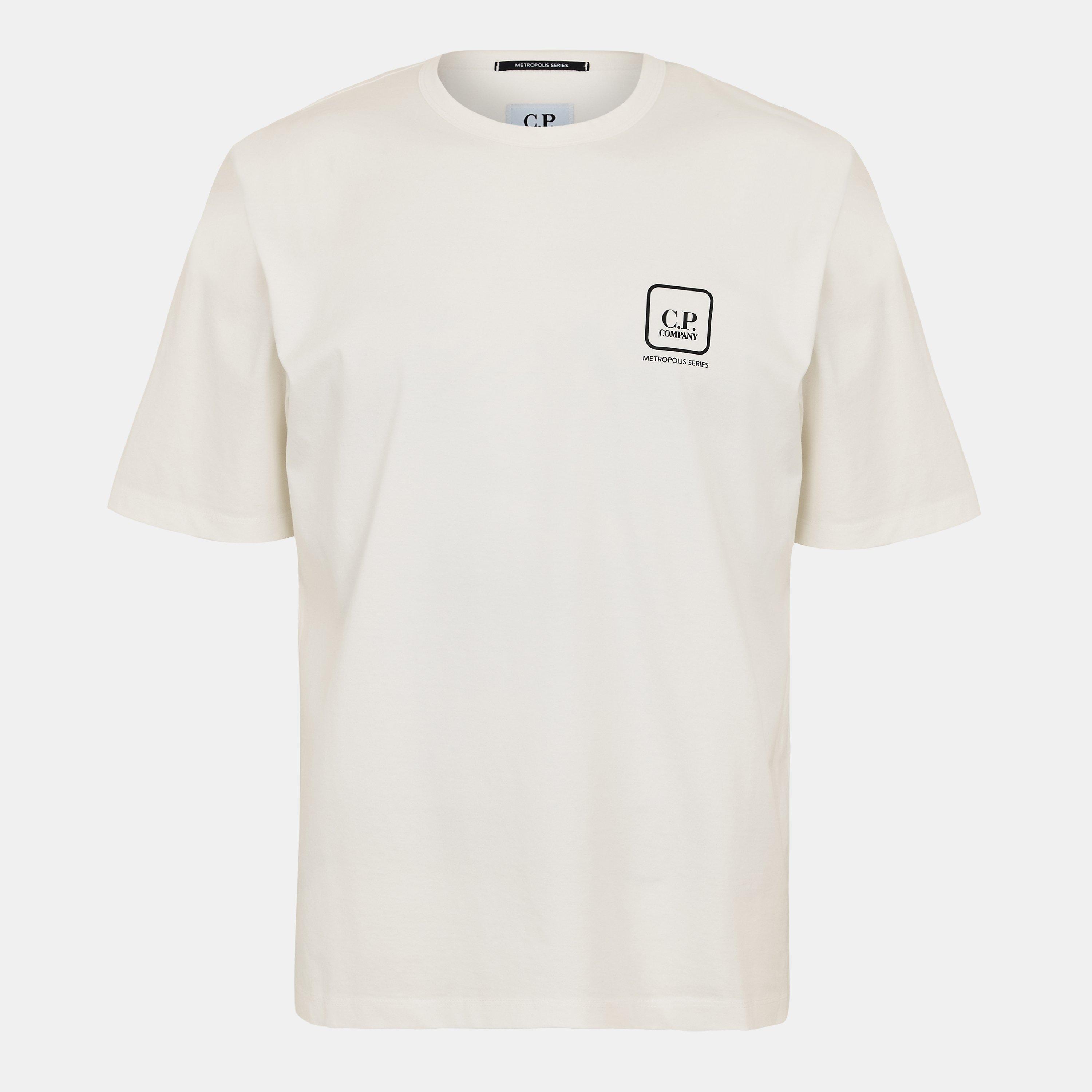 Gauze White 103 - CP Company Metropolis - Men's Stencil Large T-Shirt - 2