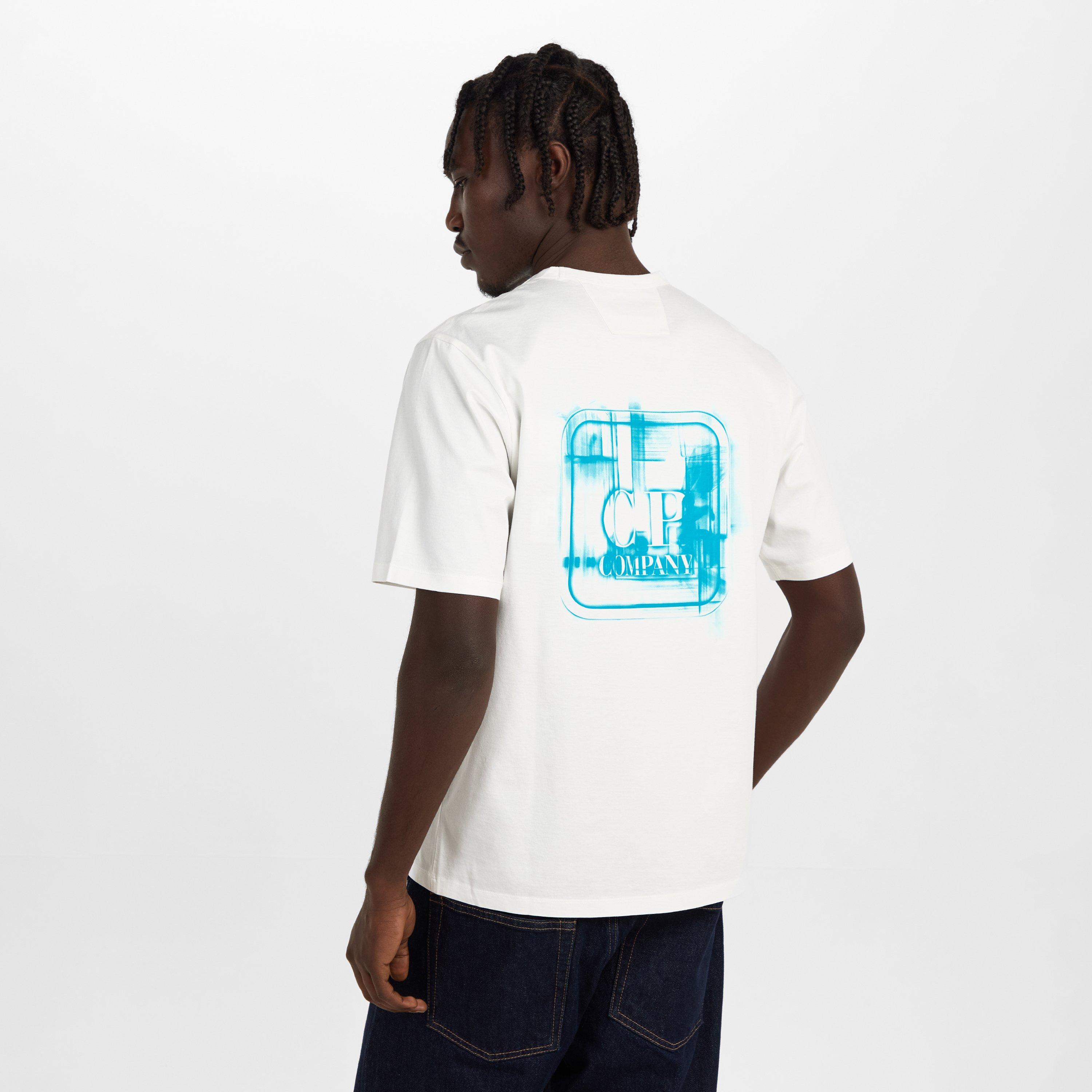 Gauze White 103 - CP Company Metropolis - Men's Stencil Large T-Shirt - 4