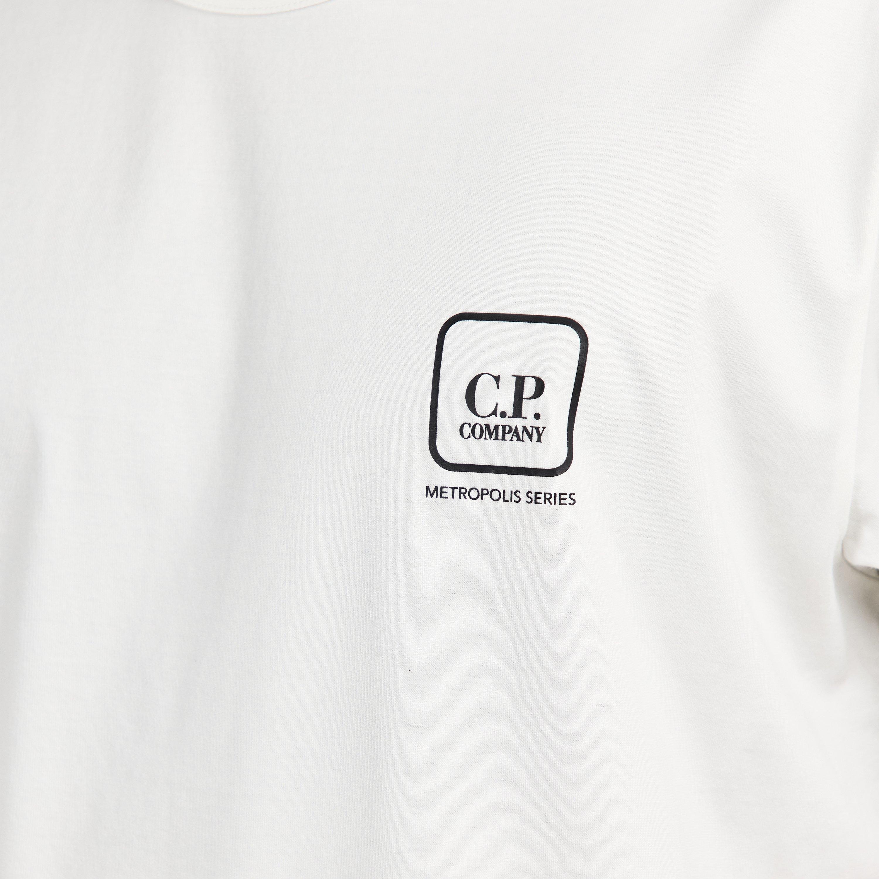 Gauze White 103 - CP Company Metropolis - Men's Stencil Large T-Shirt - 5