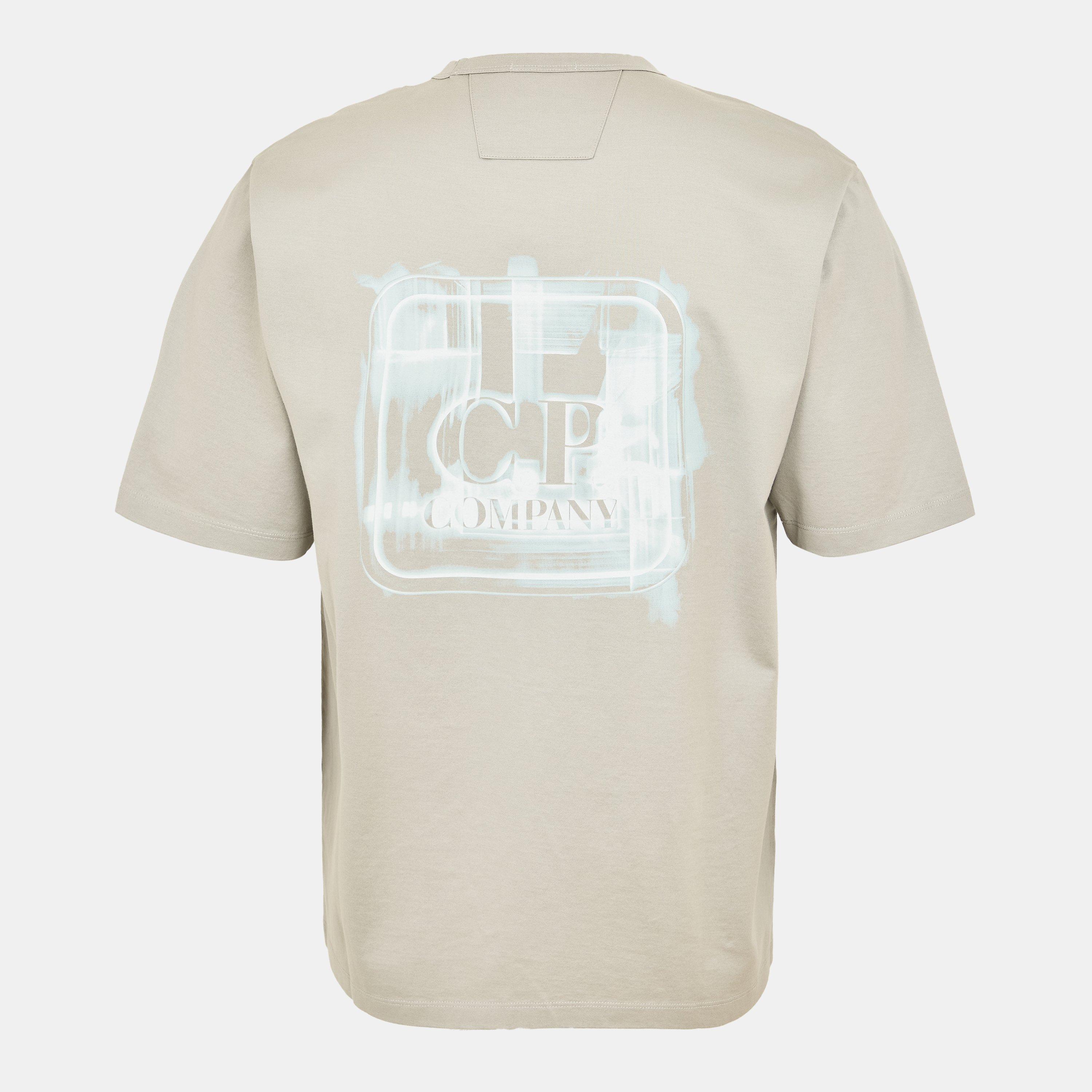 Flint Grey 936 - CP Company Metropolis - Men's Stencil Large T-Shirt - 2