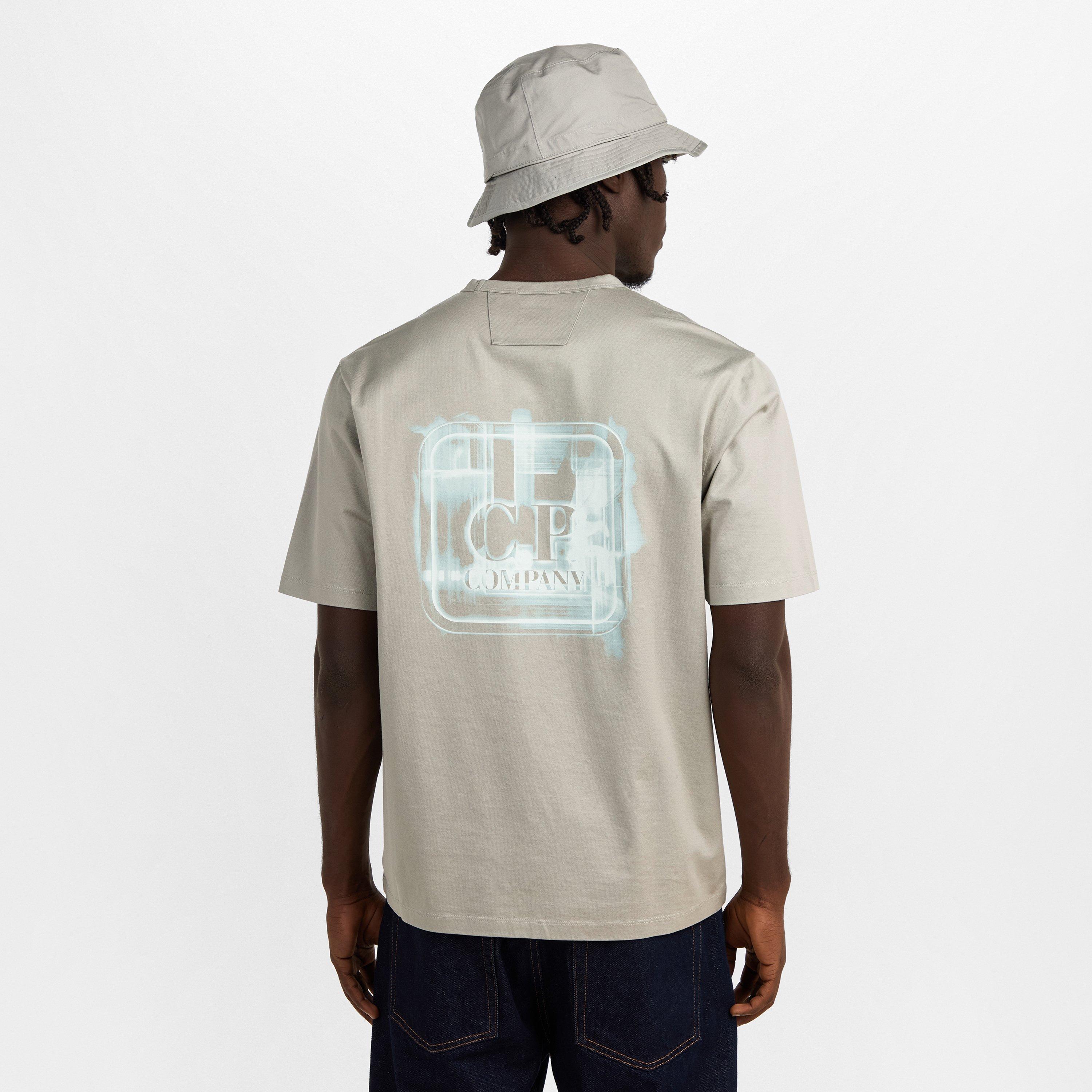 Flint Grey 936 - CP Company Metropolis - Men's Stencil Large T-Shirt - 4